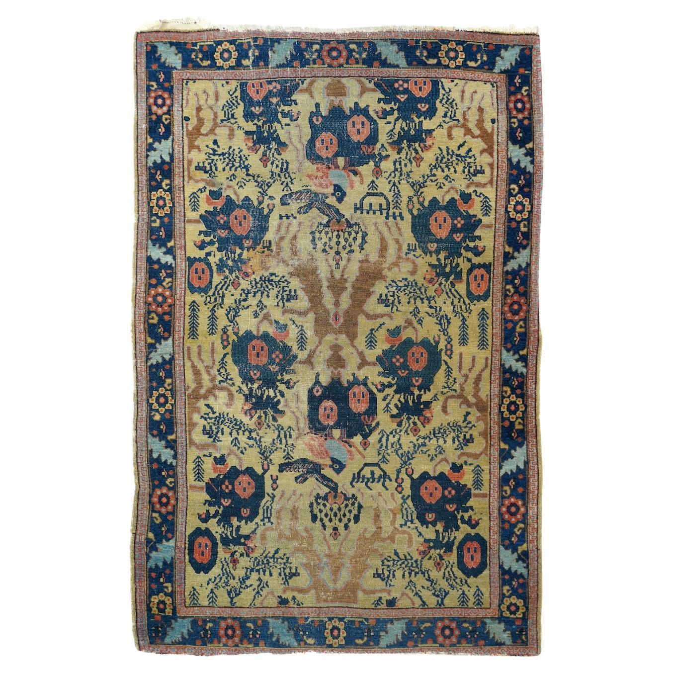 Antique Seneh, One of Pair Rug For Sale