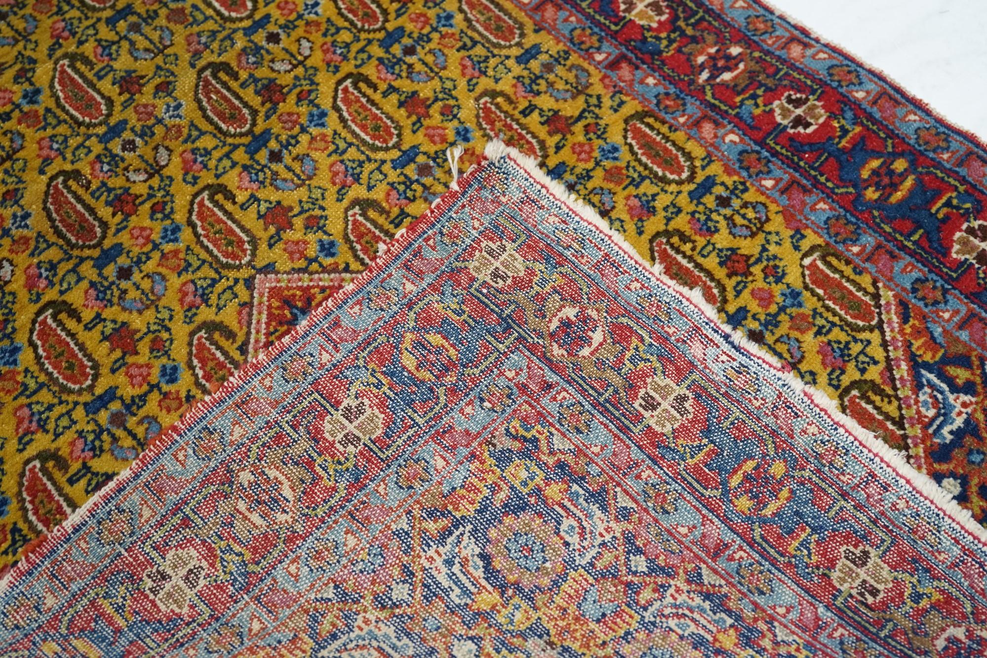 Antiker Senneh-Teppich 2'10'' x 3'10'' im Angebot 5