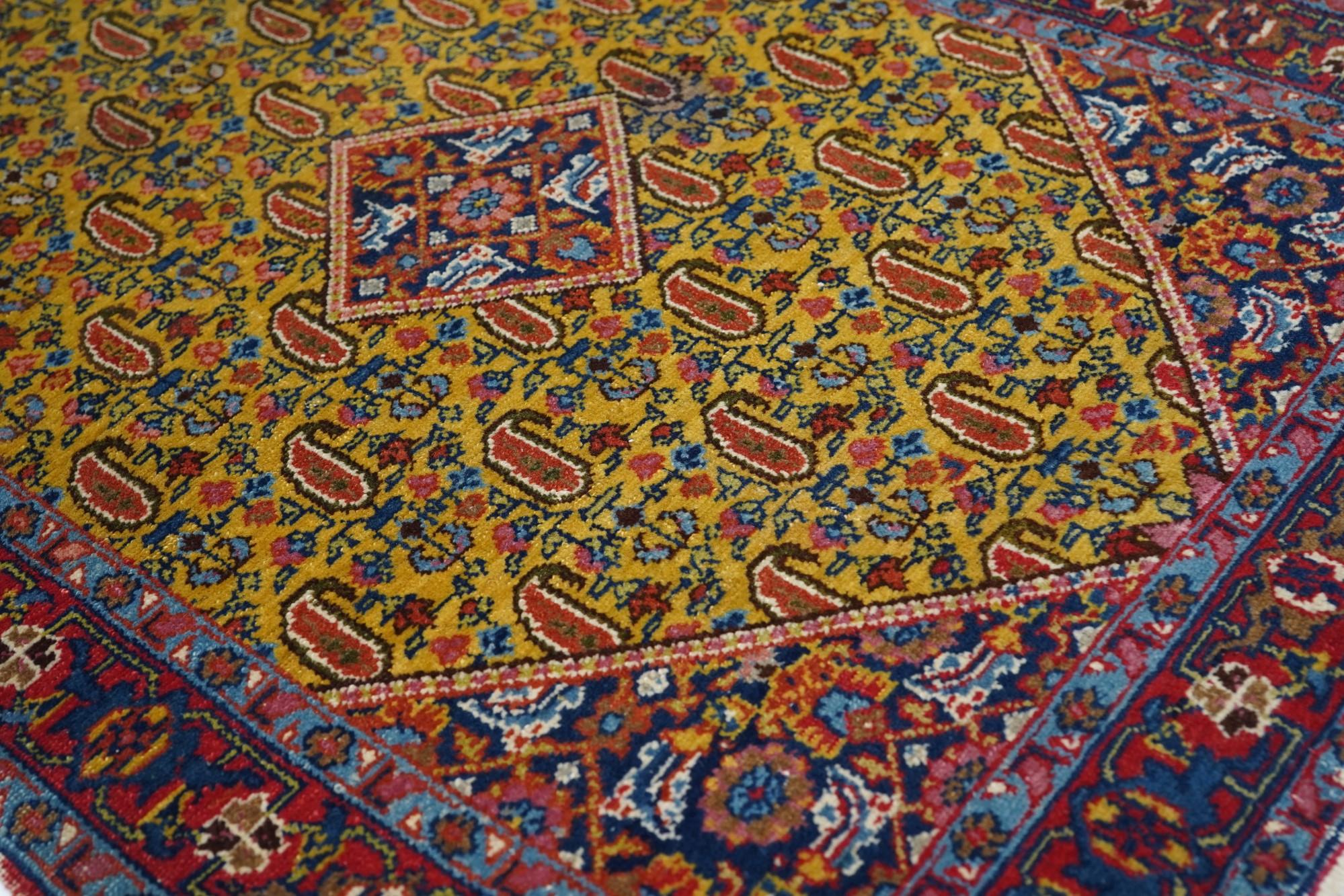 Wool Antique Seneh Rug For Sale