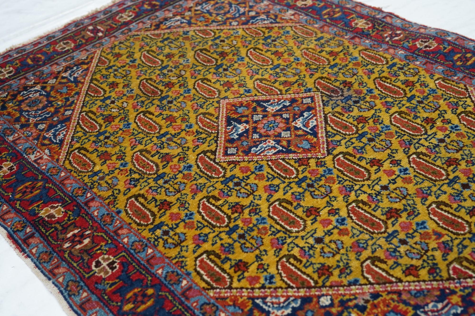 Antiker Senneh-Teppich 2'10'' x 3'10'' (Wolle) im Angebot