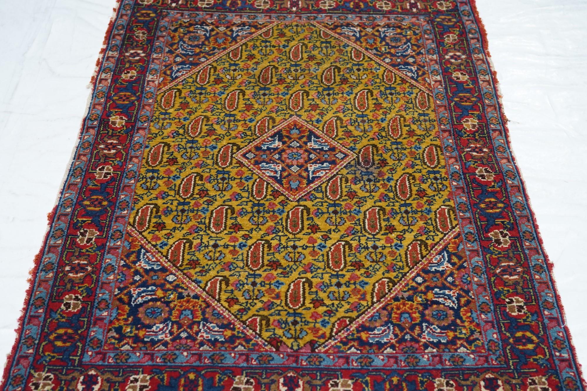 Antique Seneh Rug For Sale 2