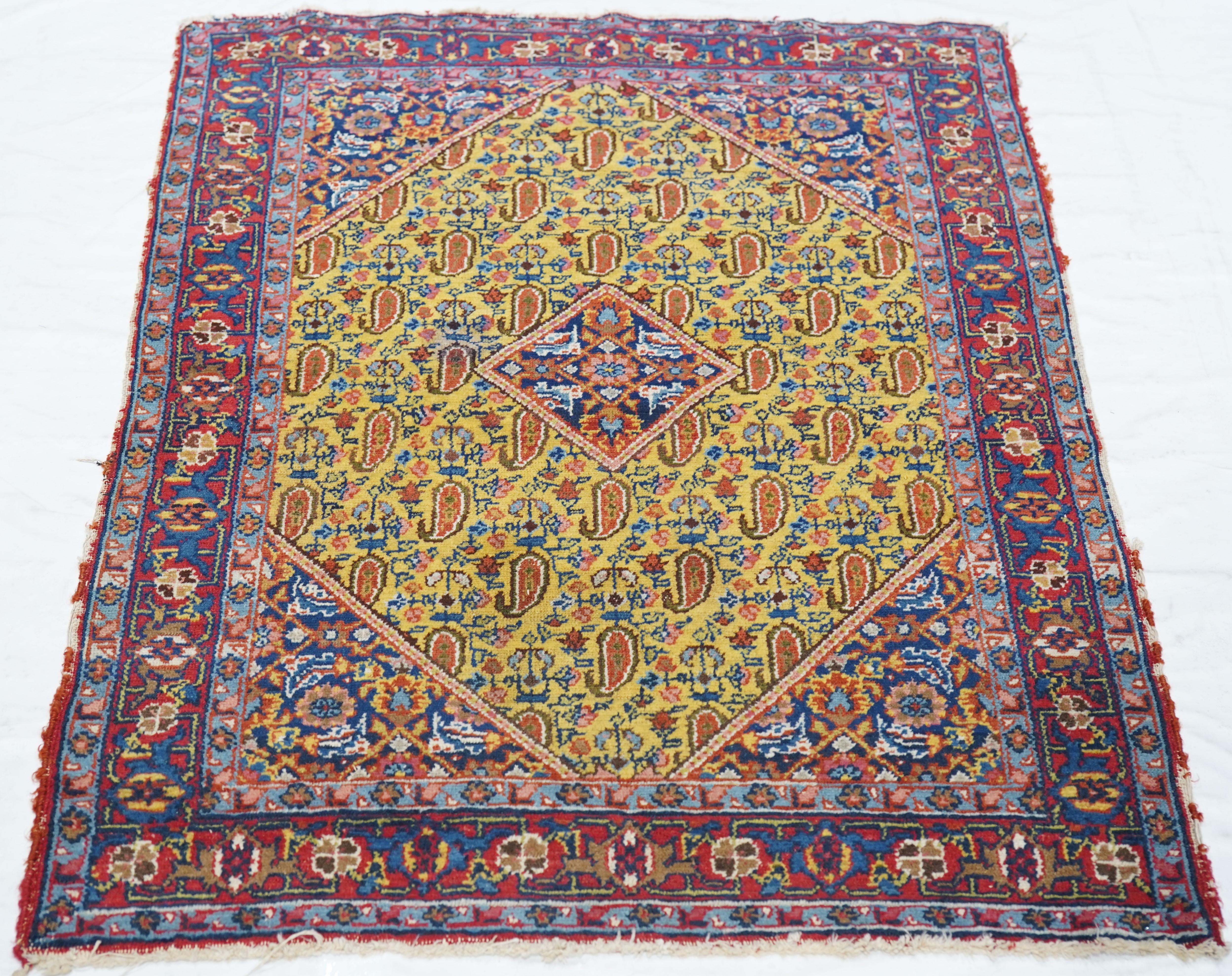 Antiker Senneh-Teppich 2'10'' x 3'10'' im Angebot 2
