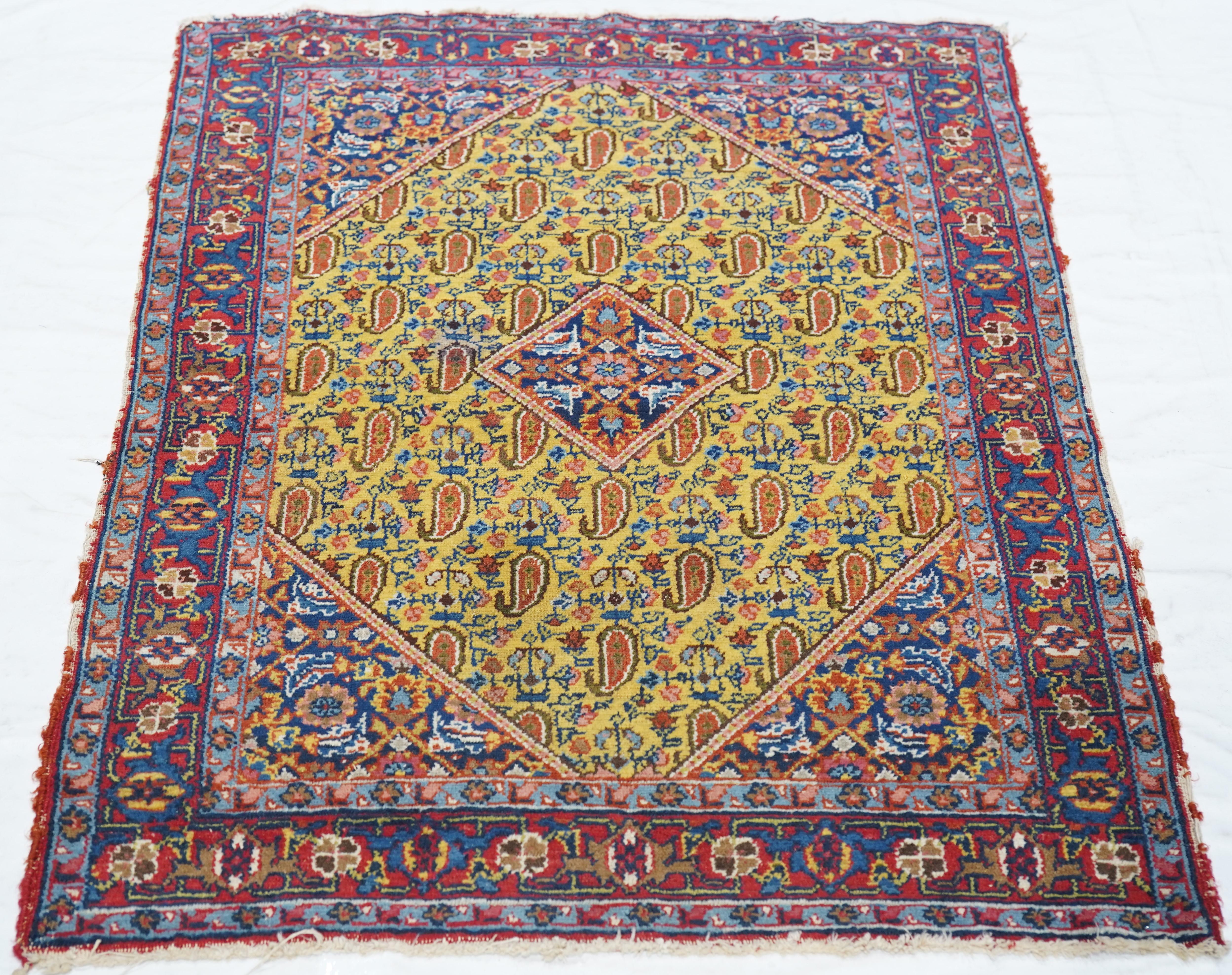 Antique Seneh Rug For Sale 3