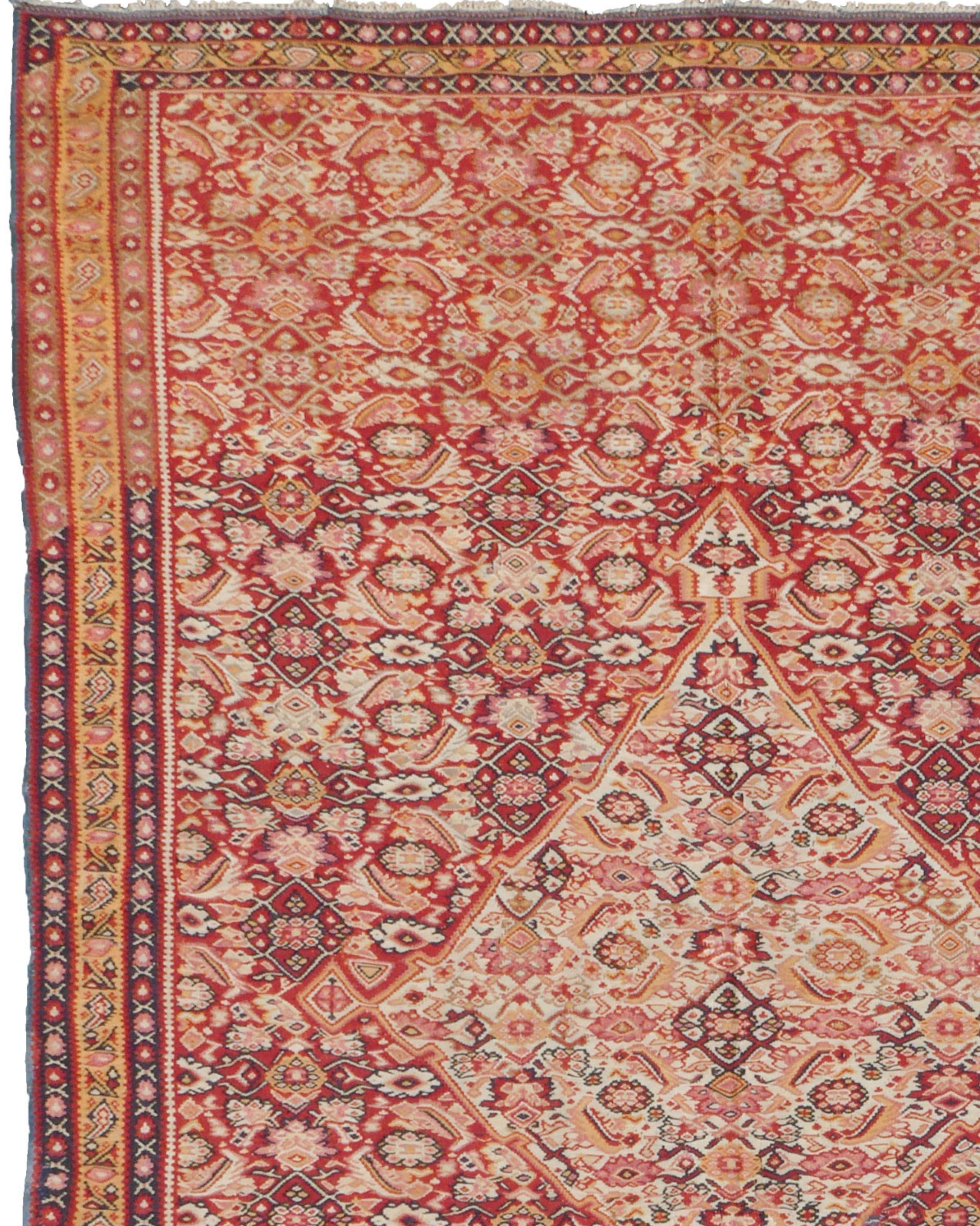 Persian Antique Senneh Kilim, 19th Century For Sale