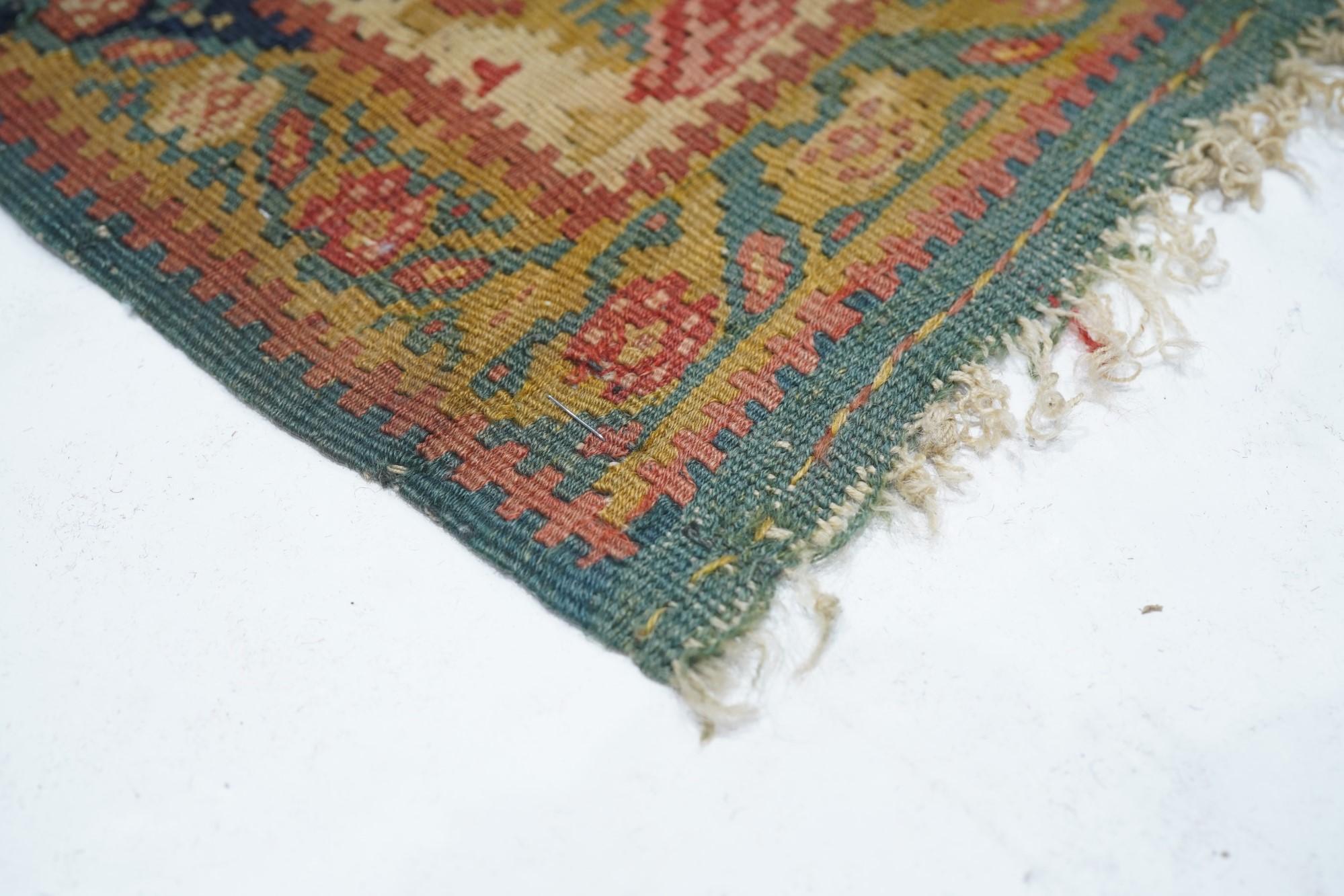 Early 20th Century Antique Senneh Kilim Rug For Sale