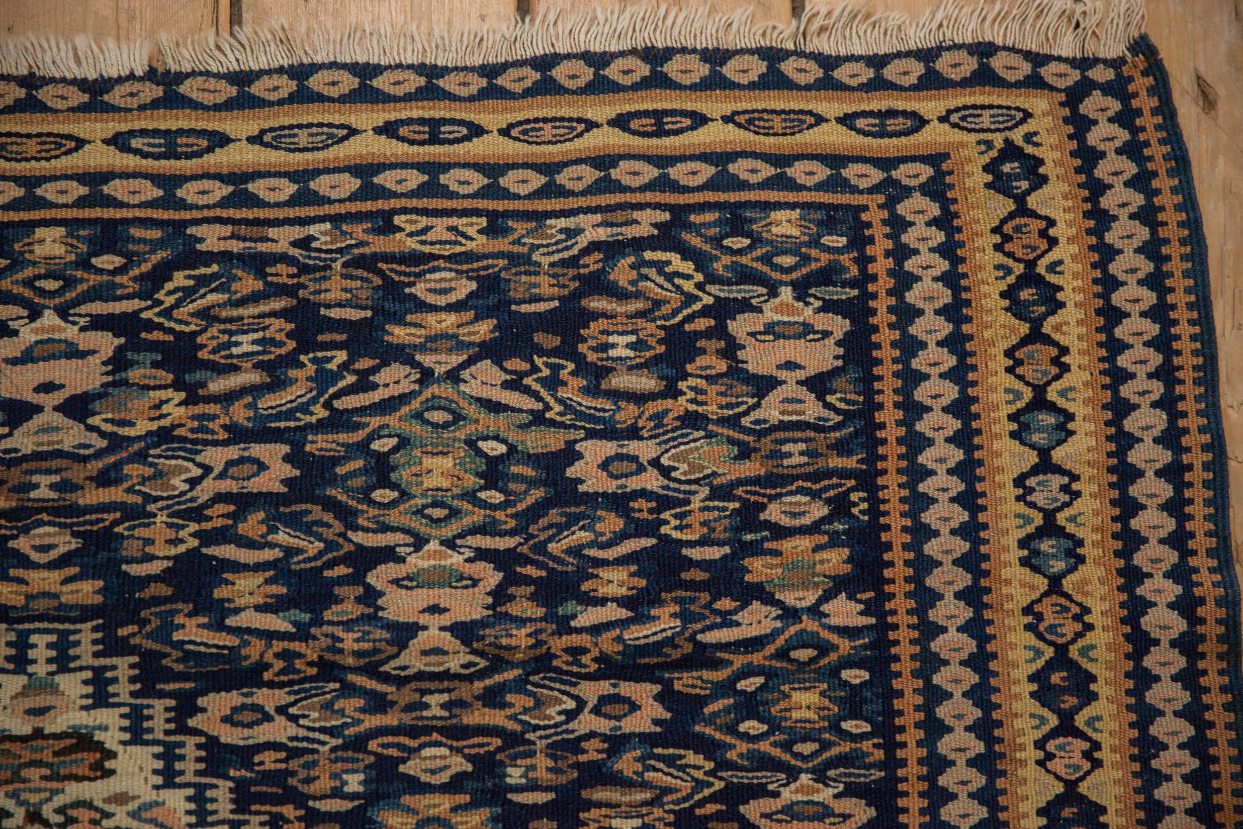 Persian Antique Senneh Kilim Rug For Sale
