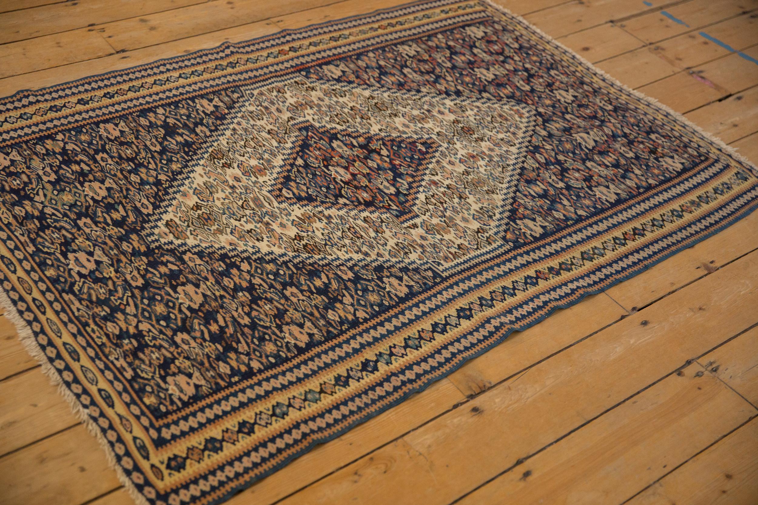 Antique Senneh Kilim Rug In Good Condition For Sale In Katonah, NY