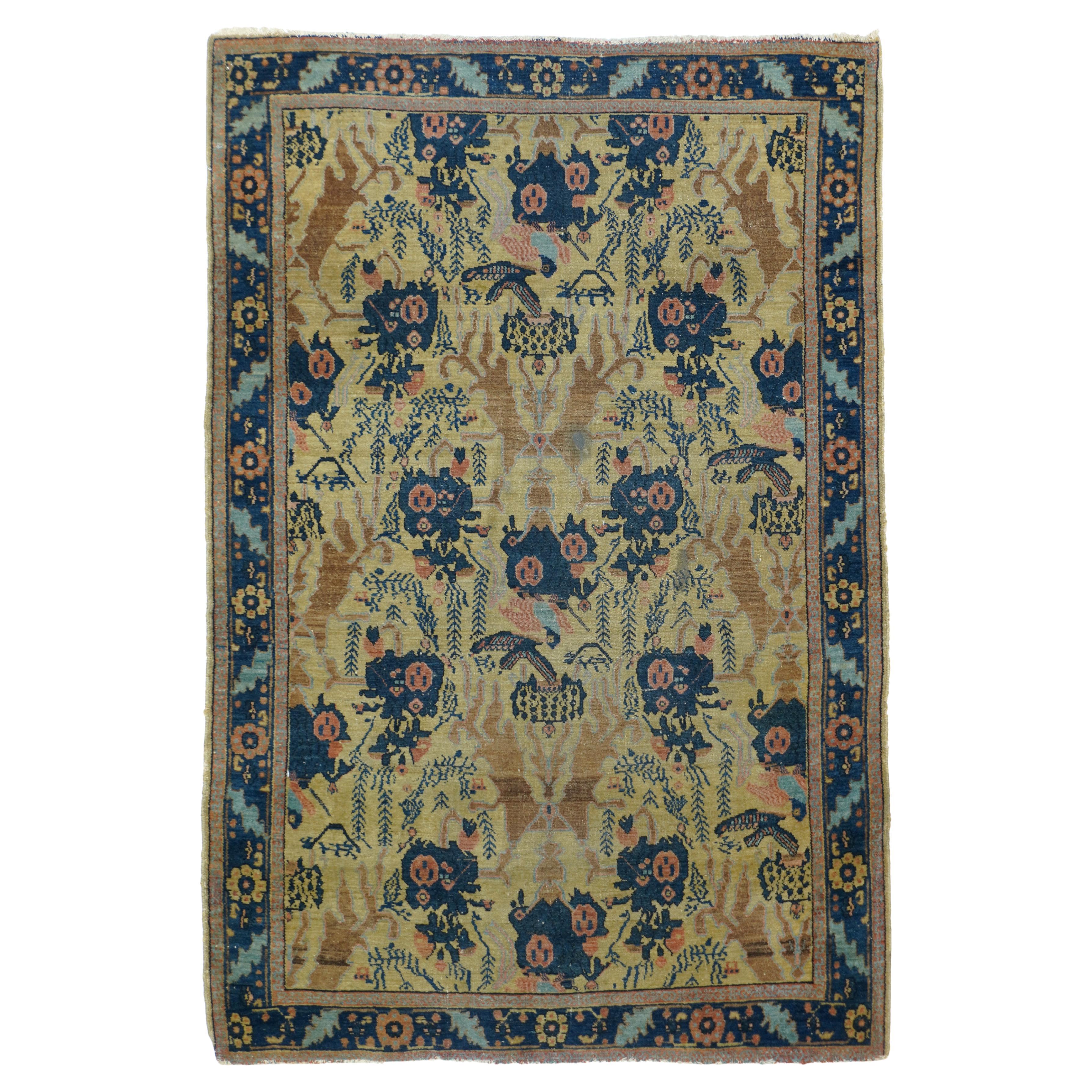 Antique Senneh -One Of Pair Rug 3'1" x 4'8"