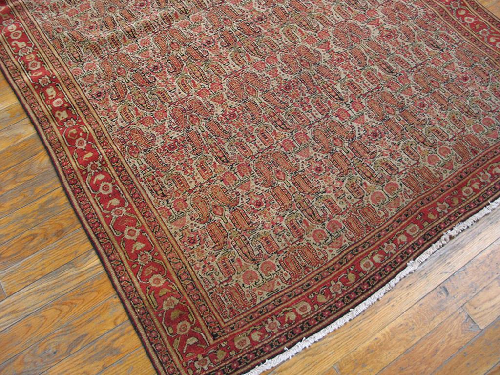 Hand-Knotted Antique Senneh Persian Rug For Sale