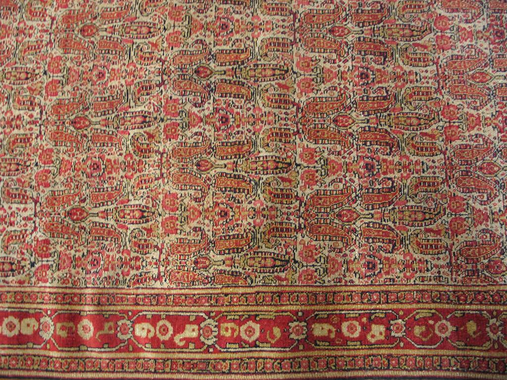 Late 19th Century Antique Senneh Persian Rug For Sale