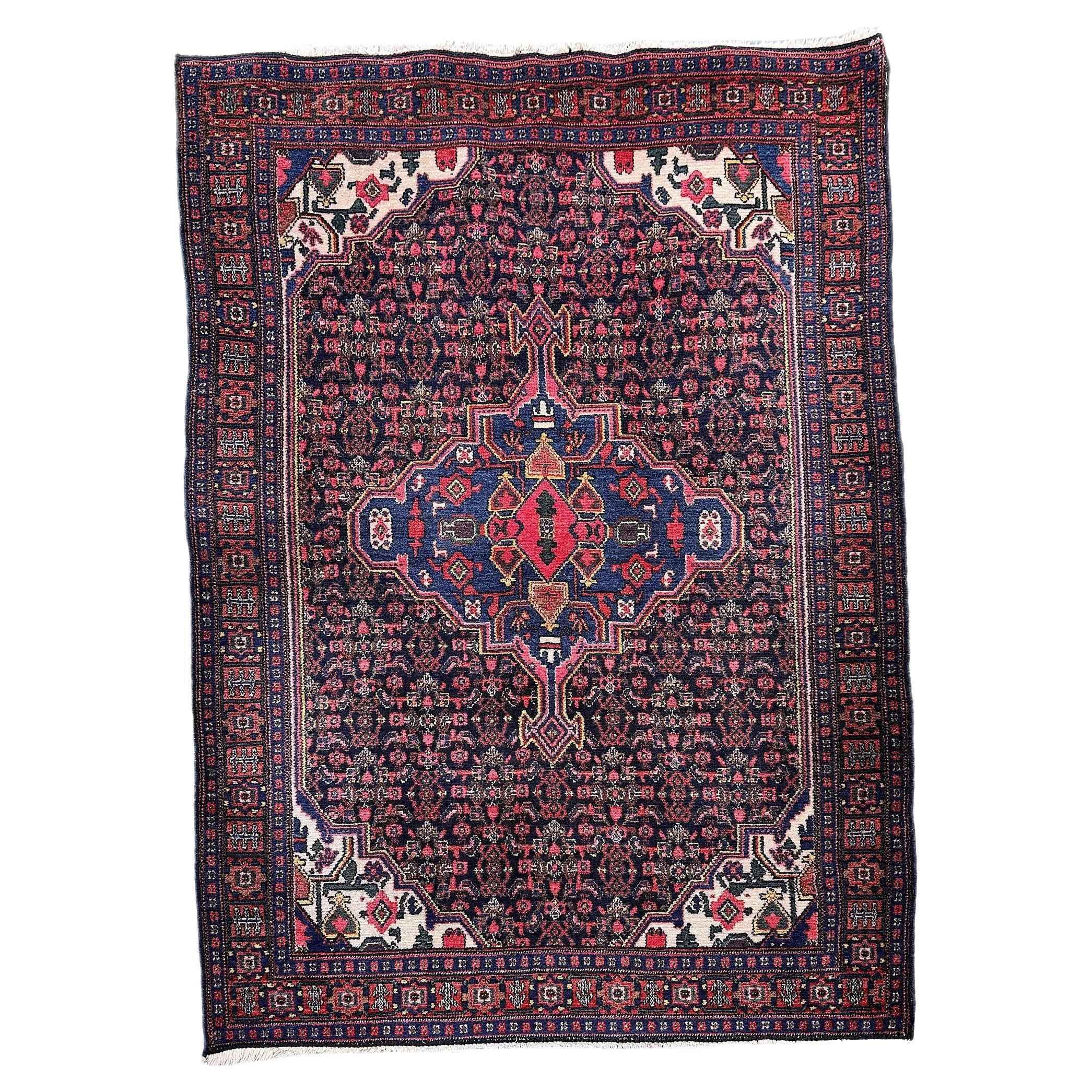 Antiker Senneh-Teppich 1,46m x 1,08m im Angebot