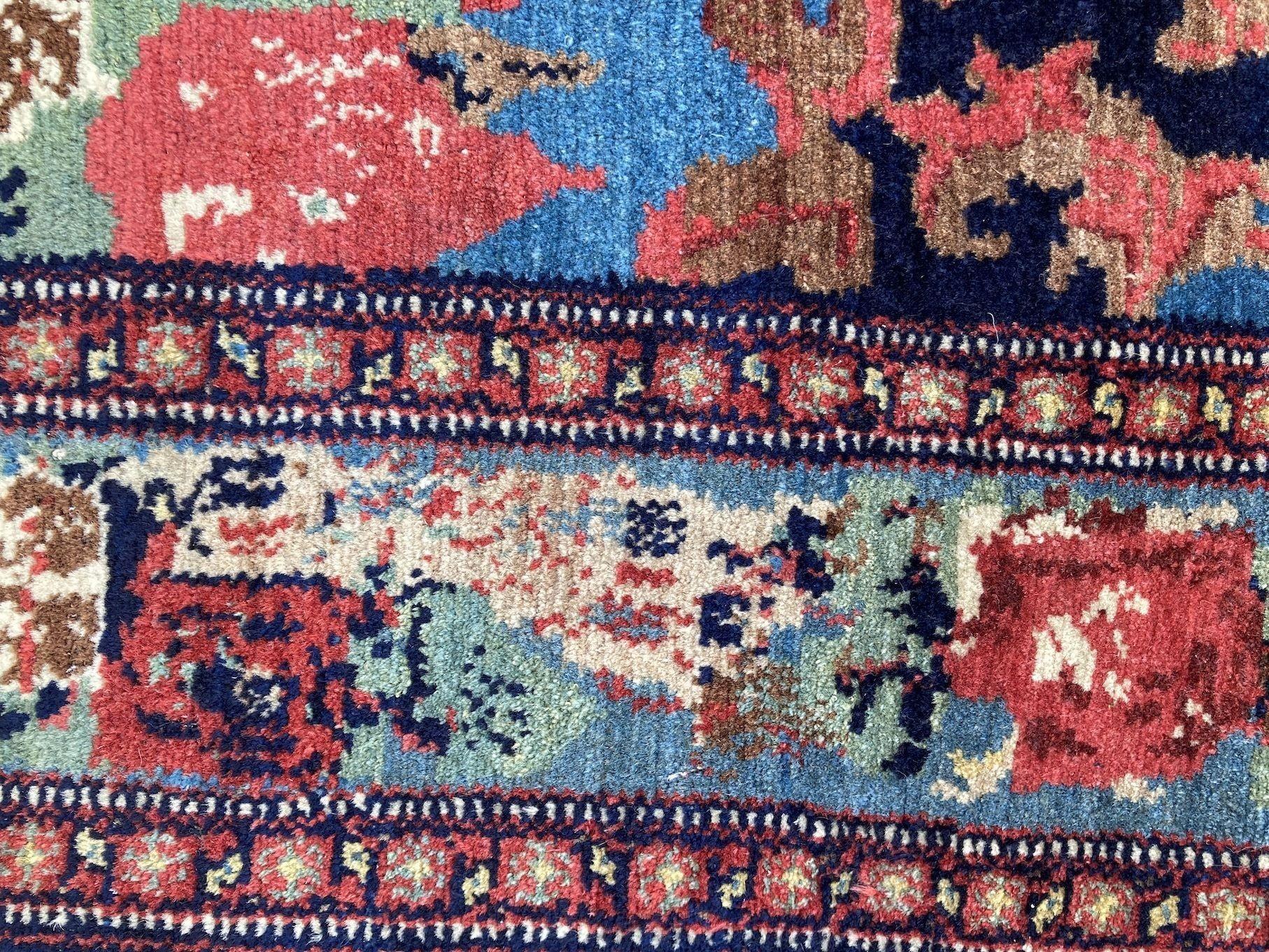 Antique Senneh Rug 1.82m x 1.38m For Sale 8