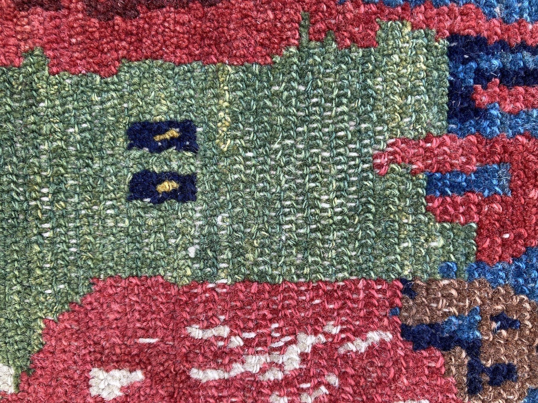 Antique Senneh Rug 1.82m x 1.38m For Sale 9
