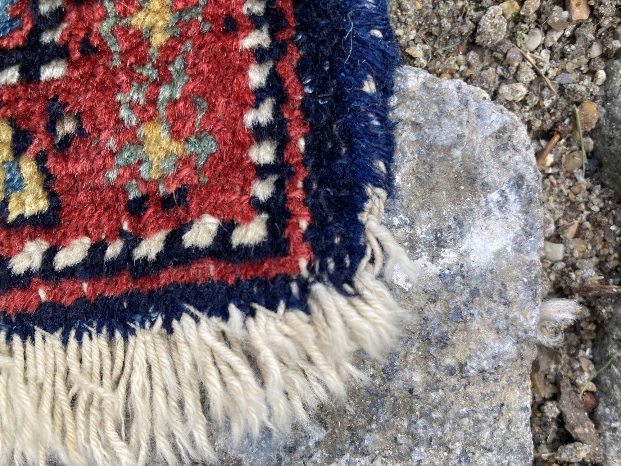 Antique Senneh Rug 1.82m x 1.38m For Sale 15