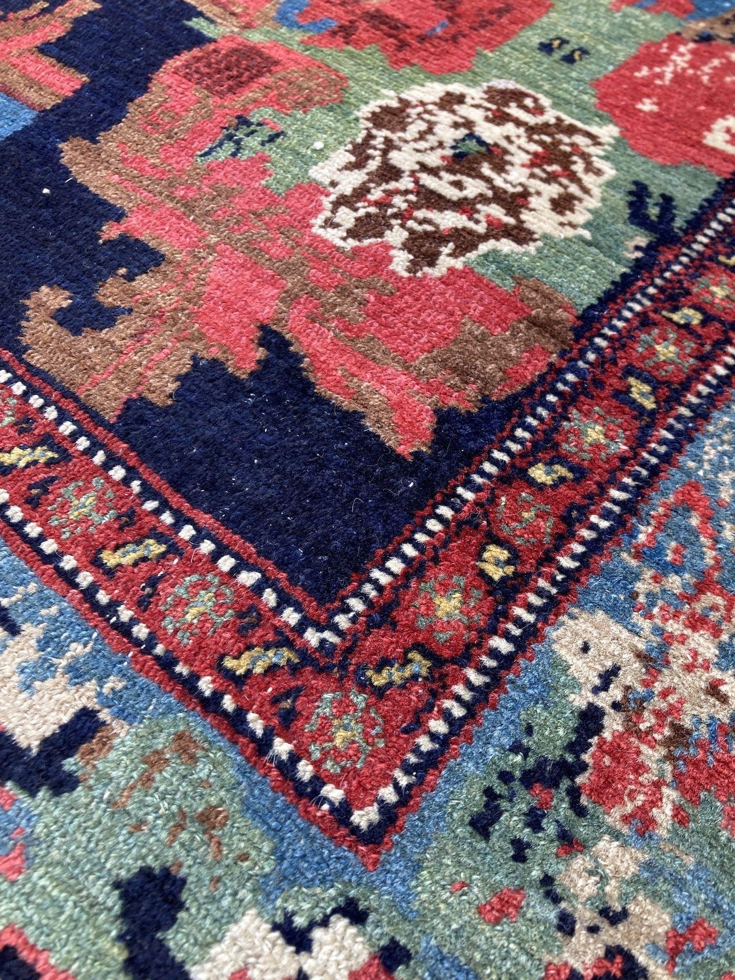 Antique Senneh Rug 1.82m x 1.38m For Sale 4