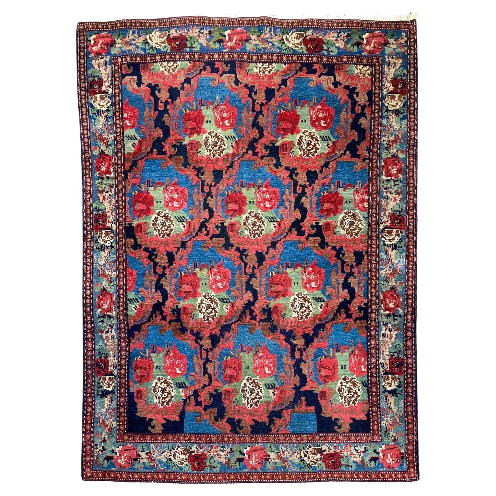 Antique Senneh Rug 1.82m x 1.38m For Sale