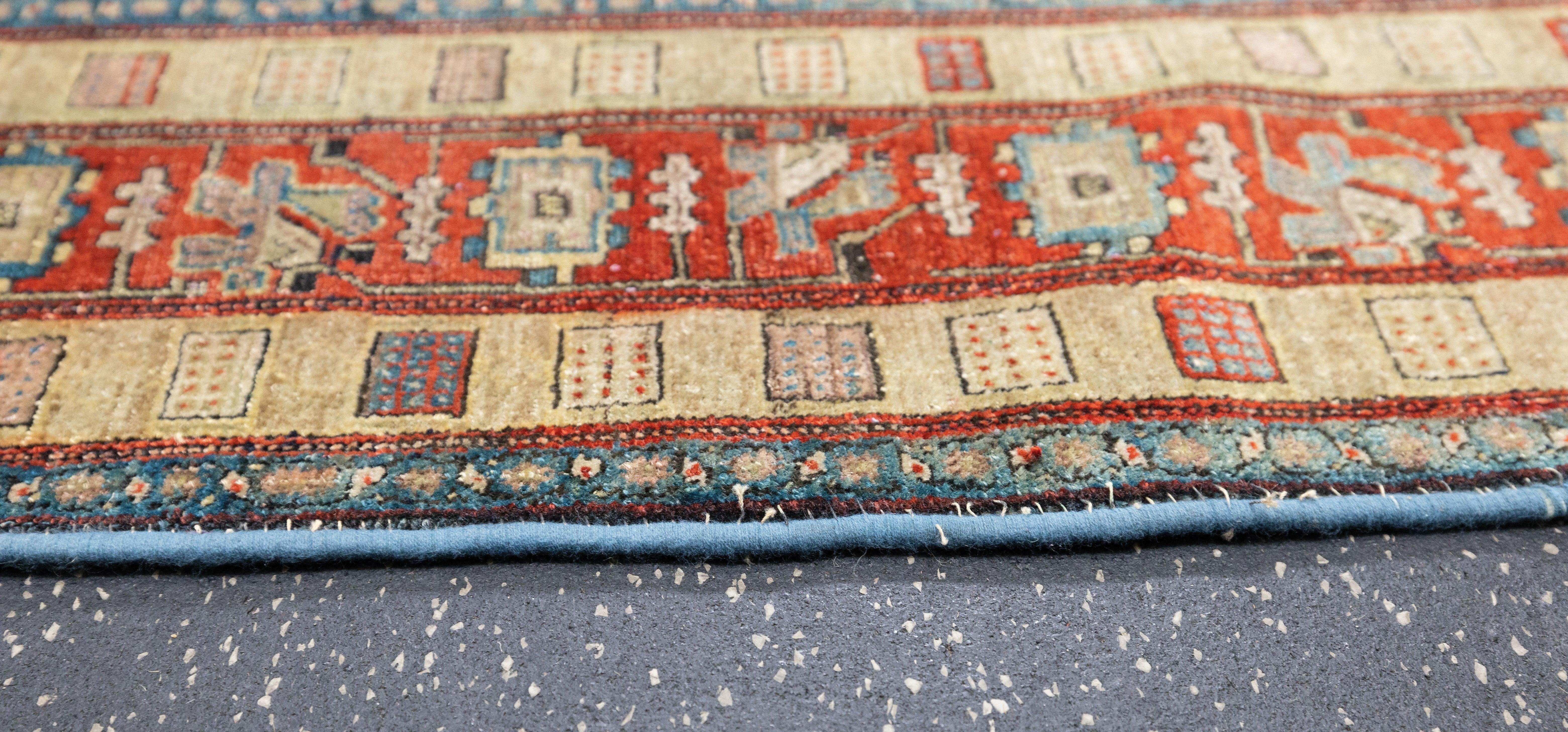 Tapis Senneh antique 4'4'' x 5'6'' Bon état - En vente à New York, NY