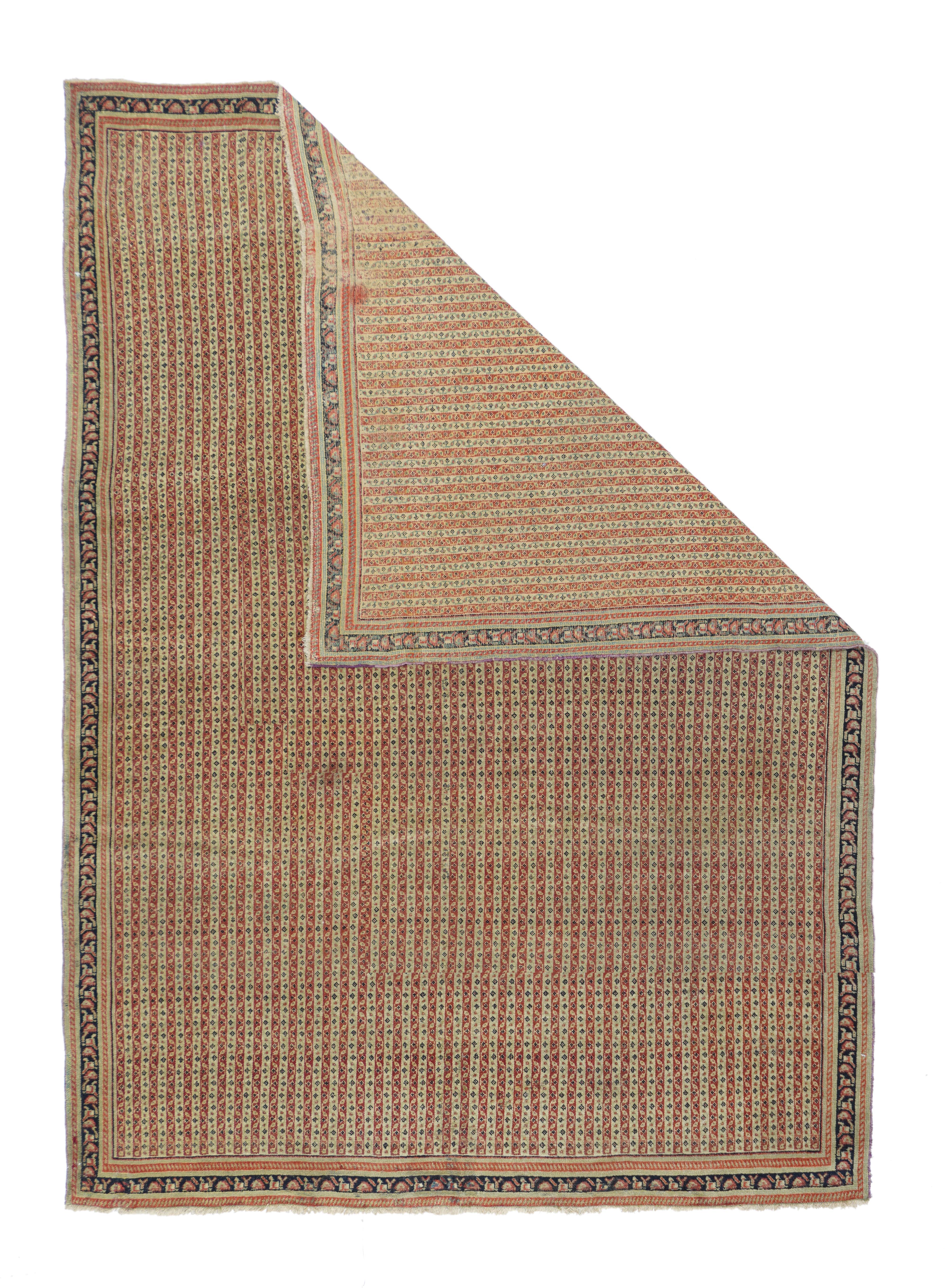 Antique Senneh rug 4'4'' x 6'.