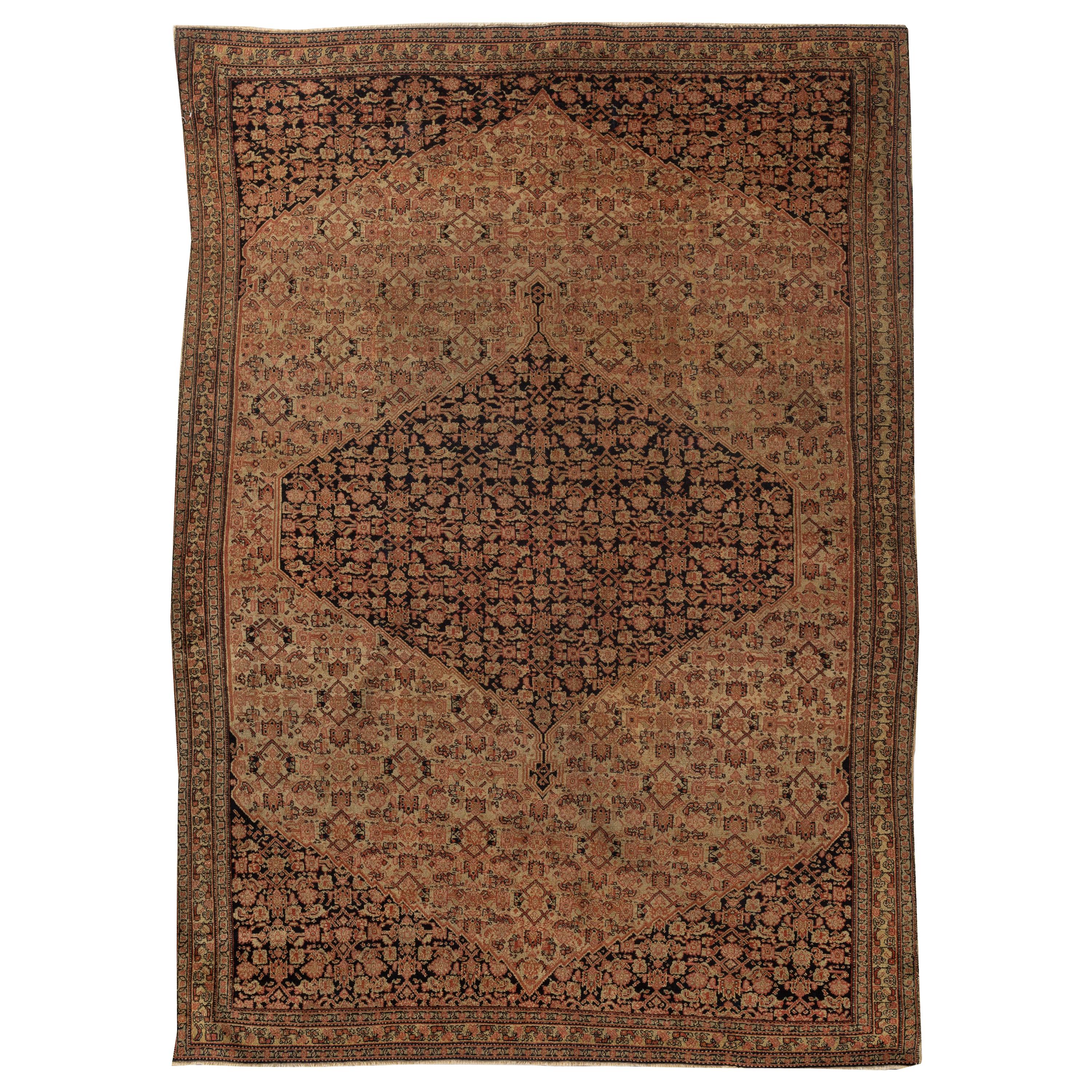 Antique Senneh Rug, circa 1880 For Sale