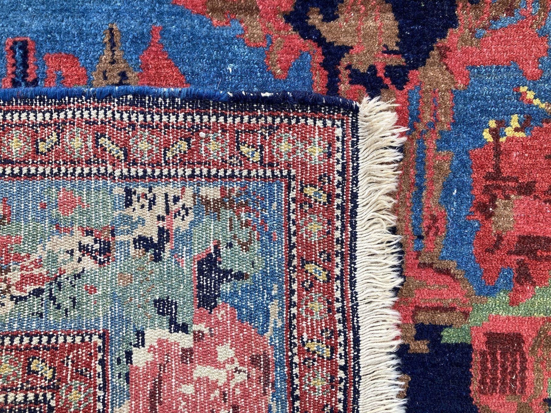 Antique Senneh Rug 1.82m x 1.38m For Sale 11