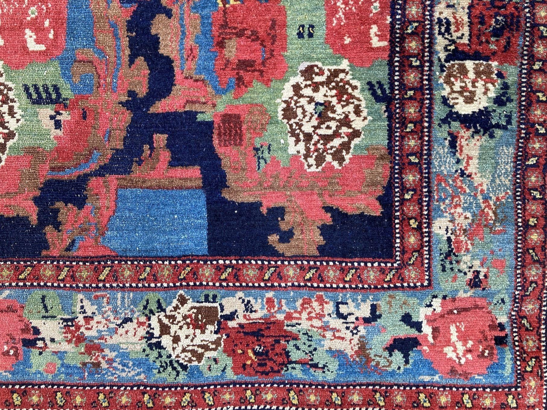 Wool Antique Senneh Rug 1.82m x 1.38m For Sale