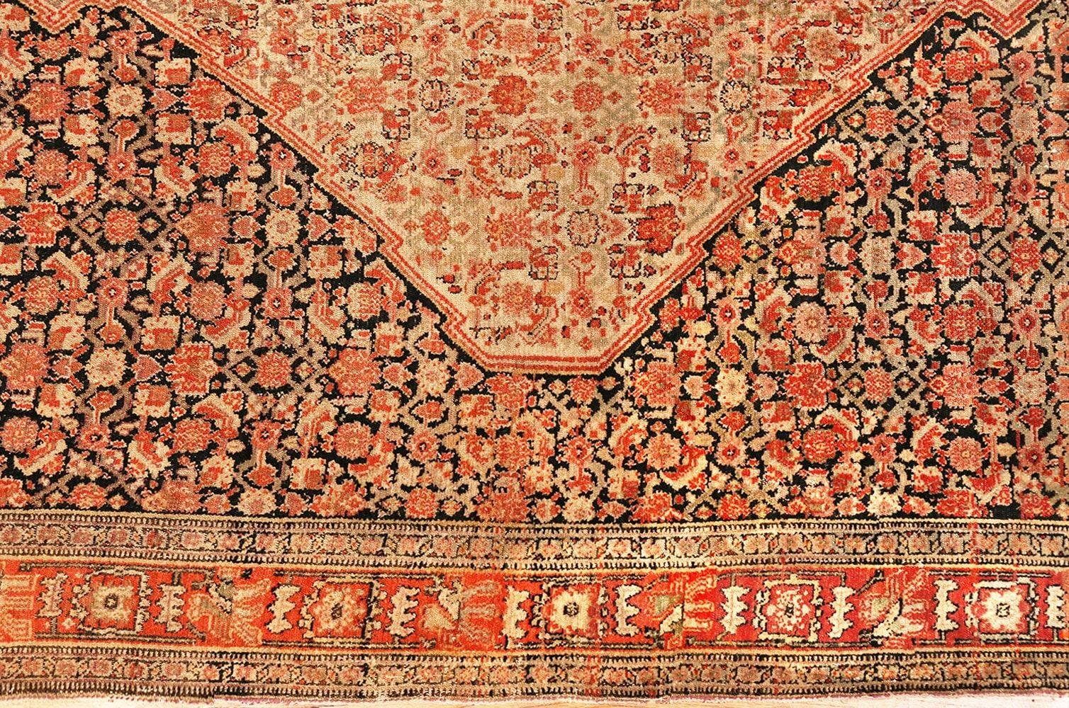 Wool Antique Persian Senneh Runner. Size: 3 ft 10 in x 19 ft 2 in (1.17 m x 5.84 m)