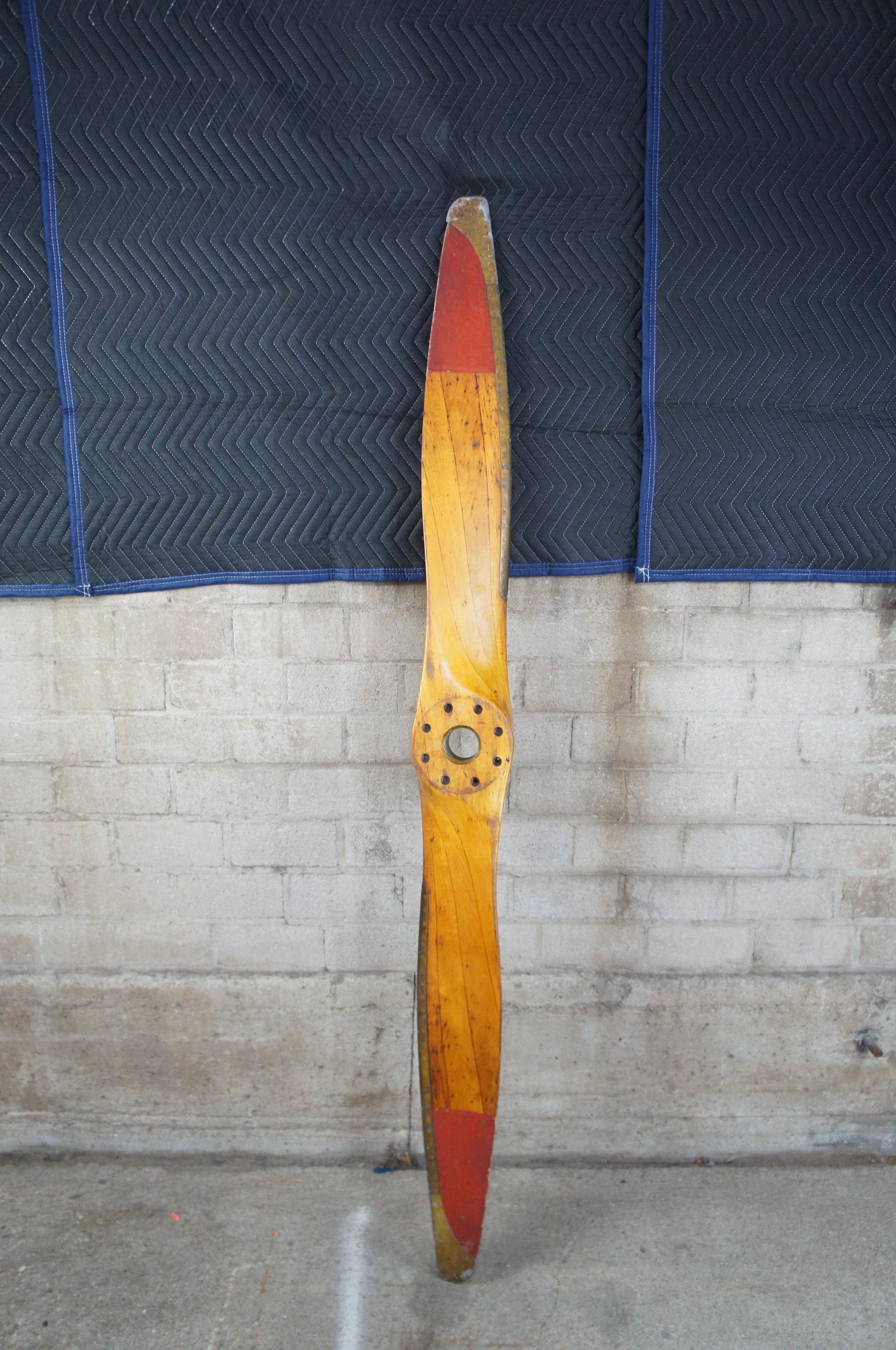 Mid-20th Century Antique Sensenich Brothers Wood Aircraft C Airplane Propeller Stinson W76JR-53