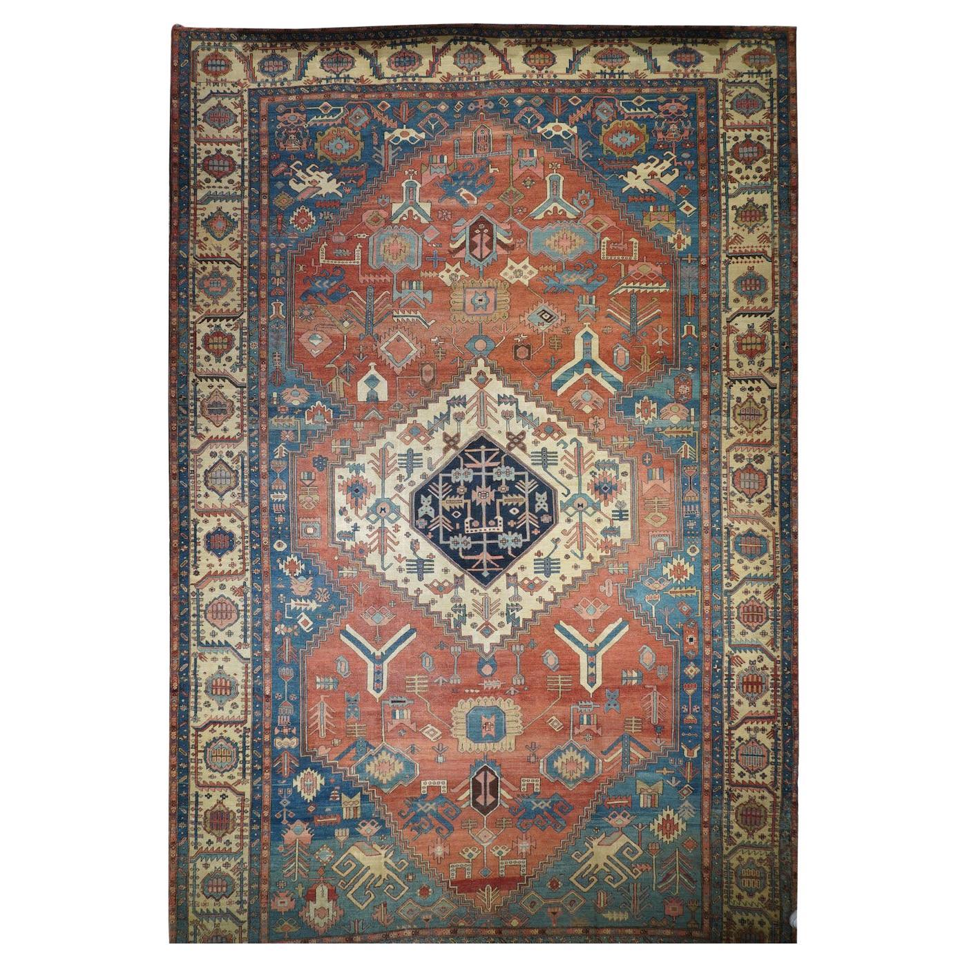 Alfombra antigua Serapi Bakhshyesh 11'6'' x 18'6'' en venta