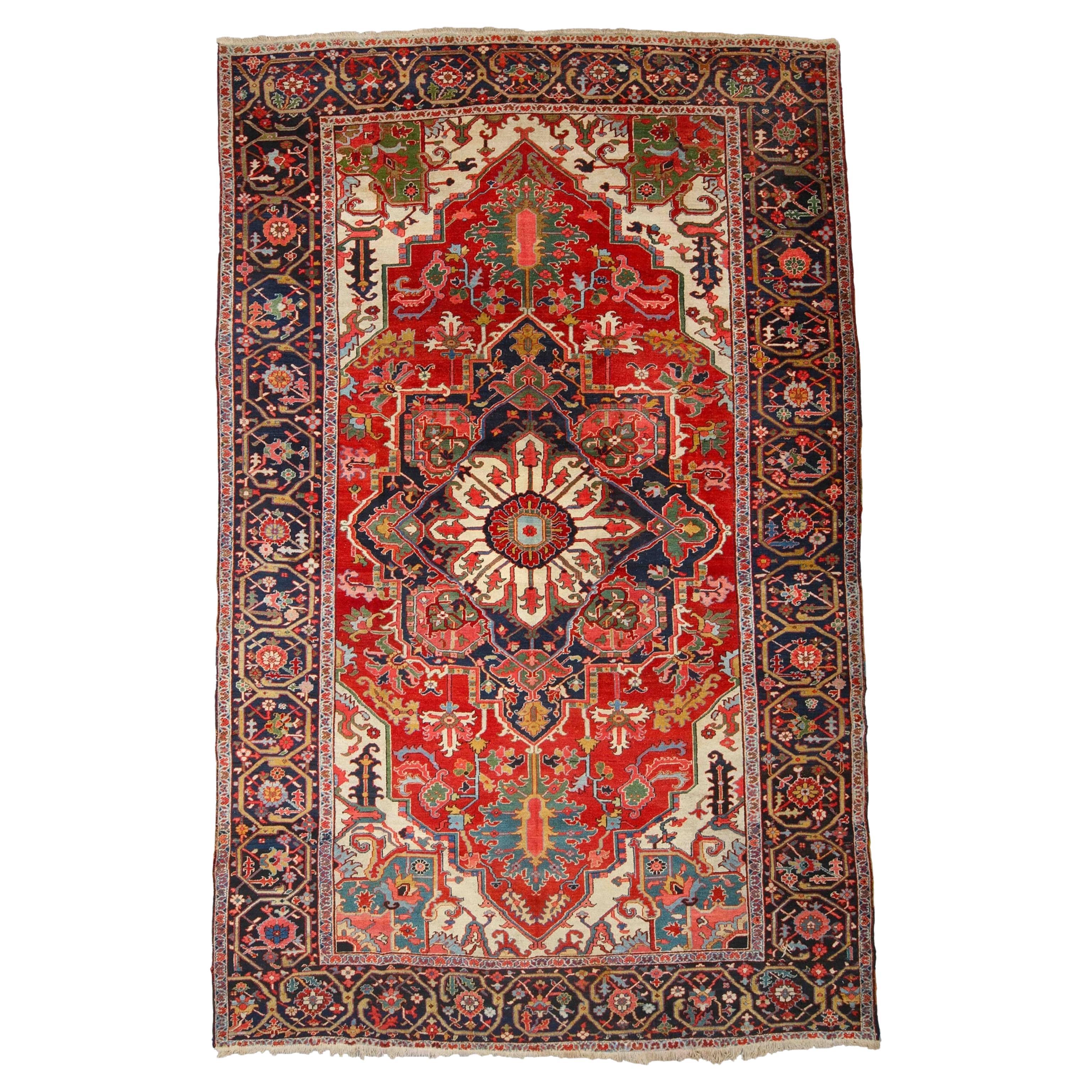 Antique Serapi Carpet - 19th Century Serapi Carpet, Antique Rug
