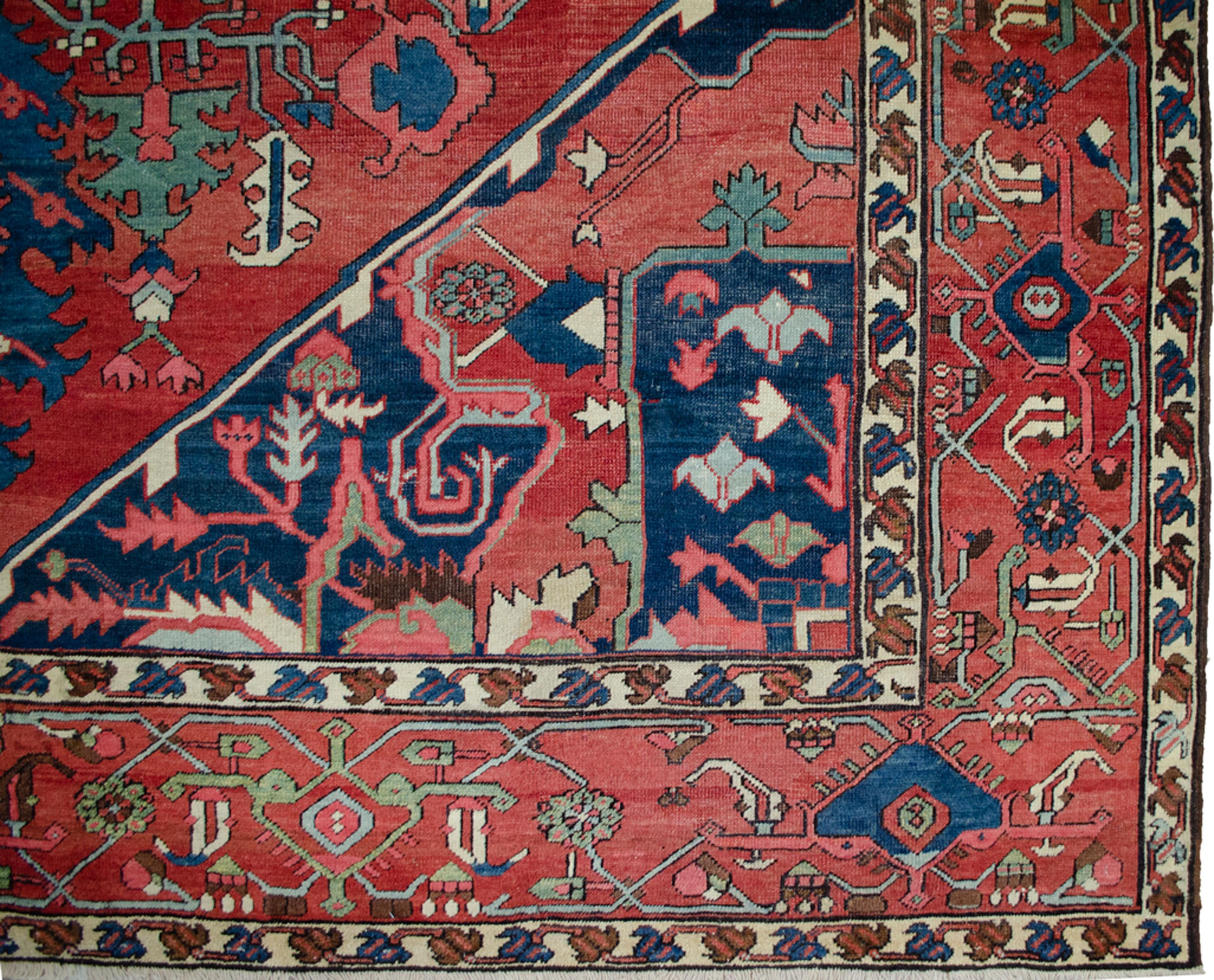 Antiker Serapi-Teppich 443x295cm im Angebot 3