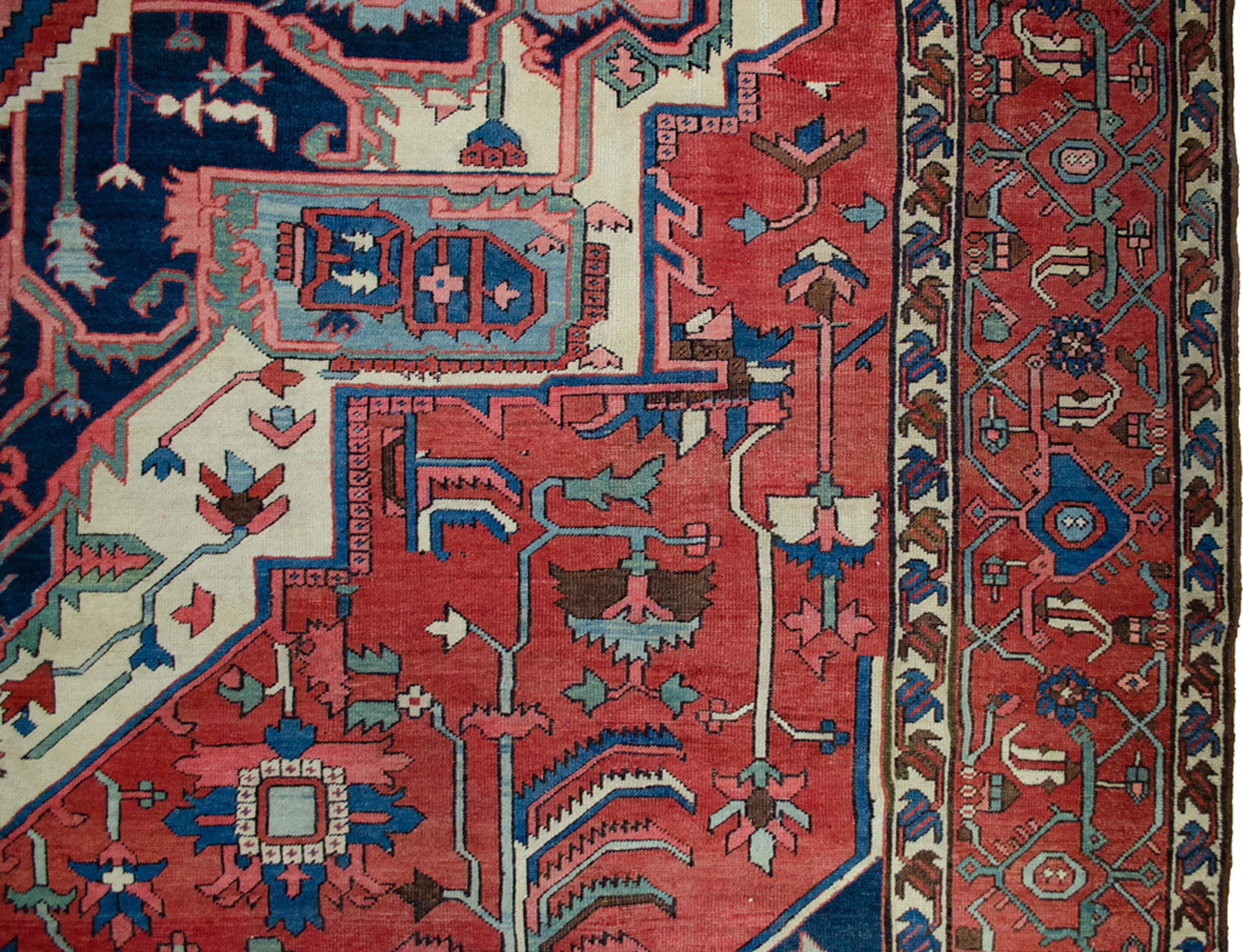 Antiker Serapi-Teppich 443x295cm im Angebot 2