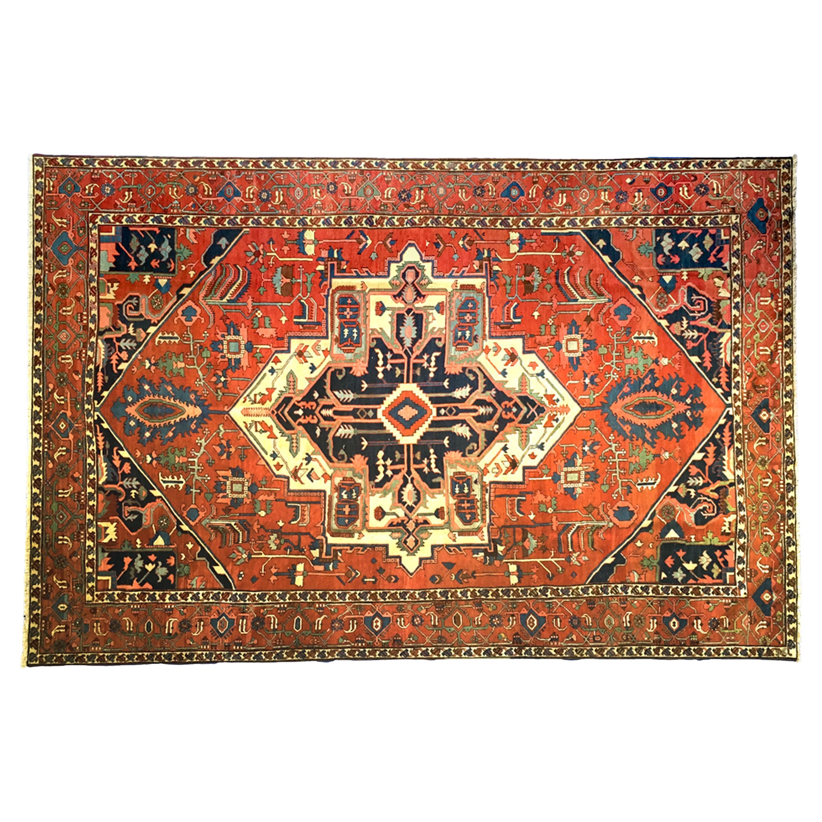 Antiker Serapi-Teppich 443x295cm