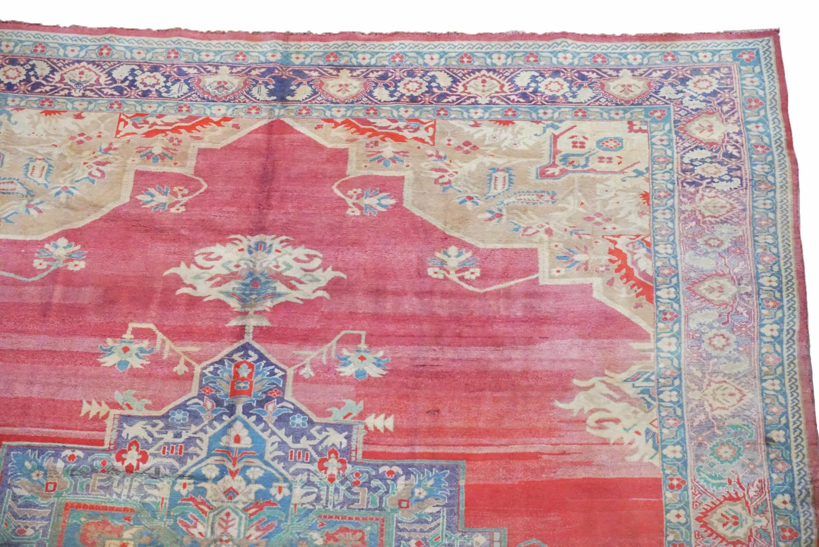 Indian Antique Serapi Cotton Rug, circa 1920 For Sale
