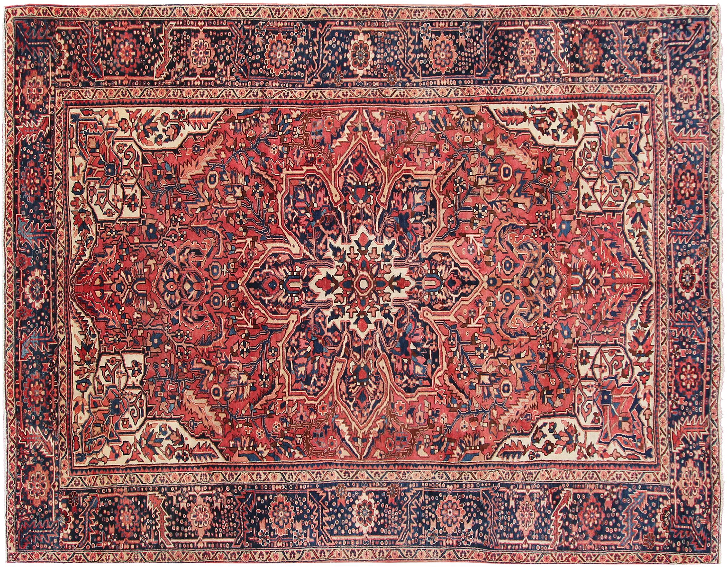 Tappeto antico Serapi Geometrico Heriz Durevole 10x13 Tappeto Orientale 297cmx399cm

