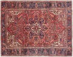 Antique Serapi Geometric Heriz Rug Durable 10x13 Oriental Rug 297cmx399cm