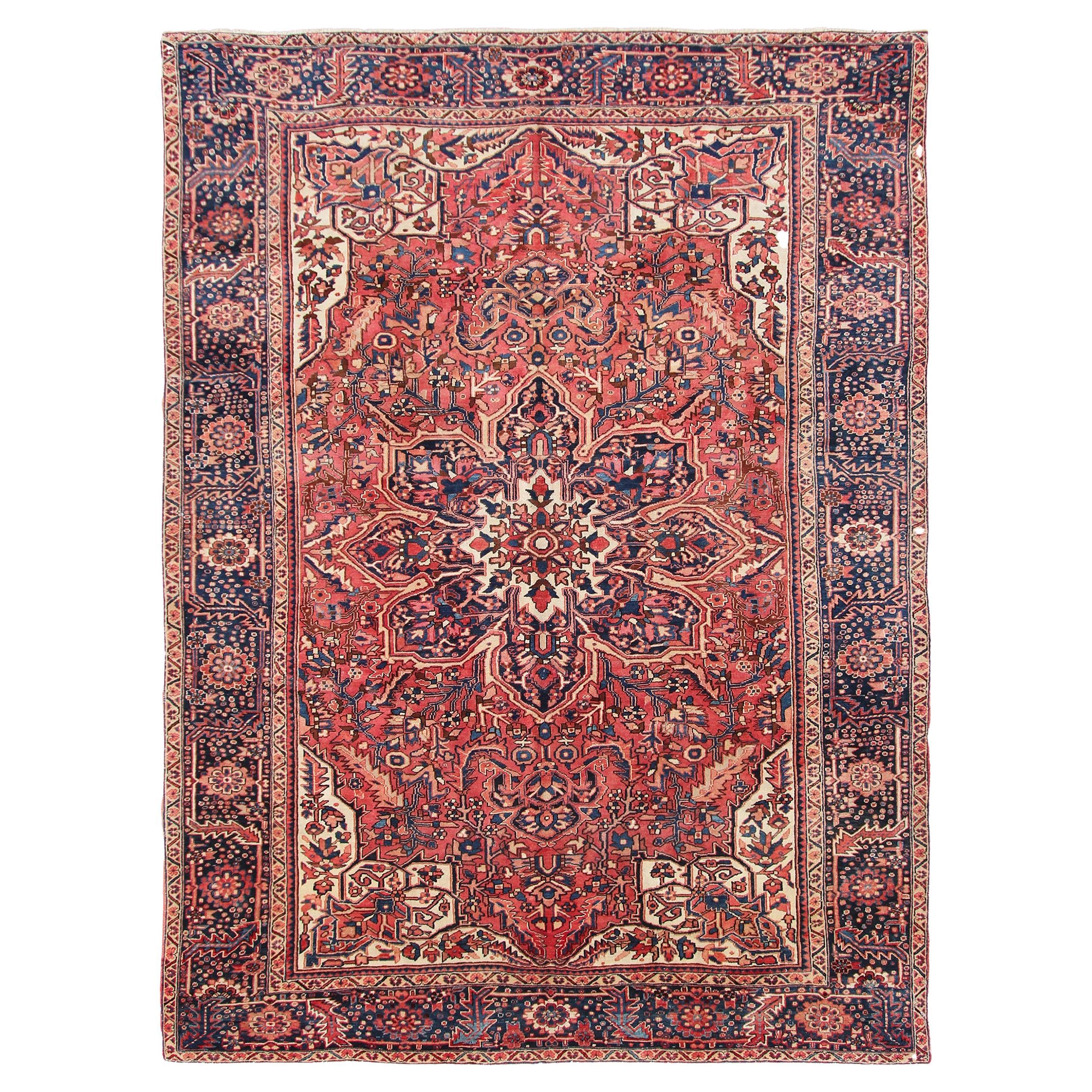 Antiker Serapi Geometrischer Heriz Teppich Haltbar 10x13 Orientteppich 297cmx399cm