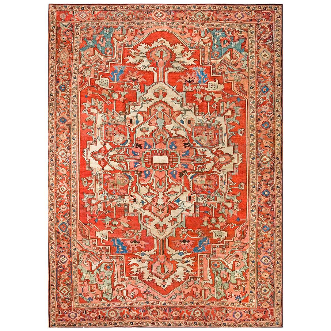 19th Century N.W. Persian Serapi Carpet ( 8'2" x 10'9" - 250 x 328 ) For Sale