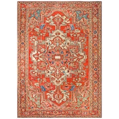 Antique 19th Century N.W. Persian Serapi Carpet ( 8'2" x 10'9" - 250 x 328 )