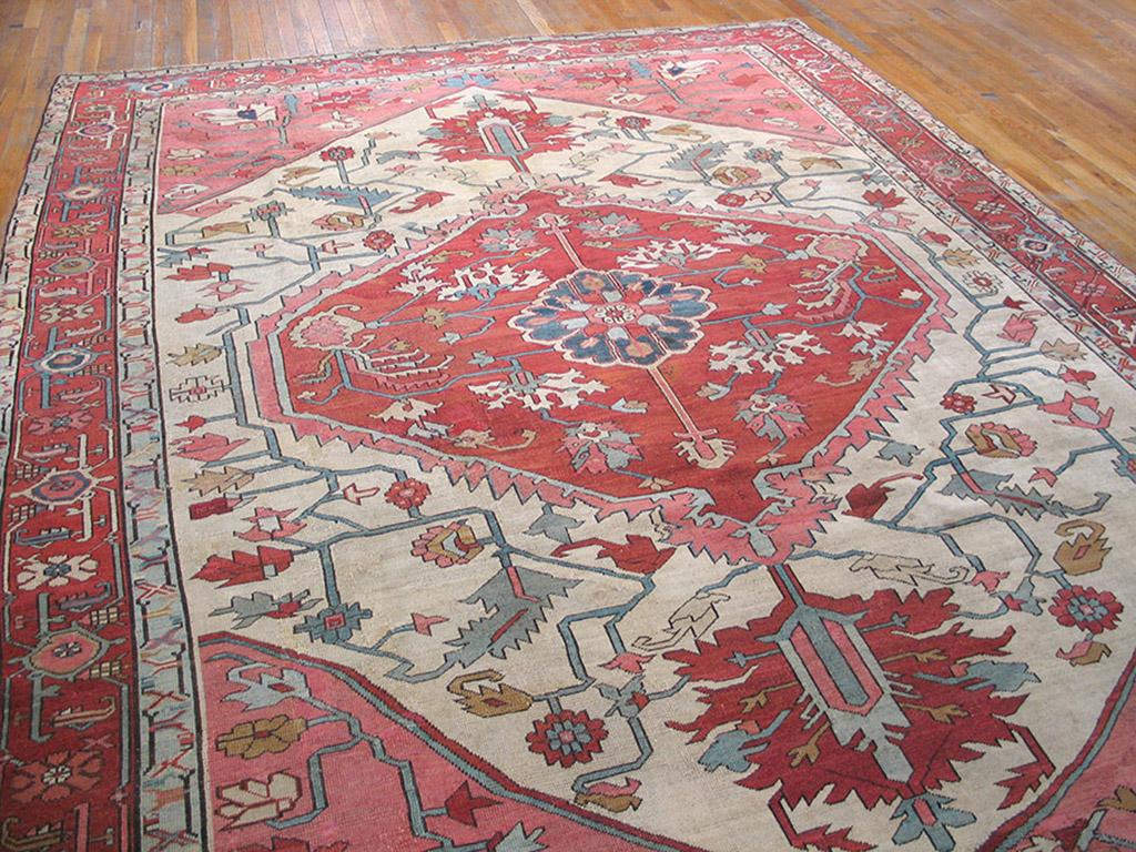 Antique Serapi Persian Rug 9'2