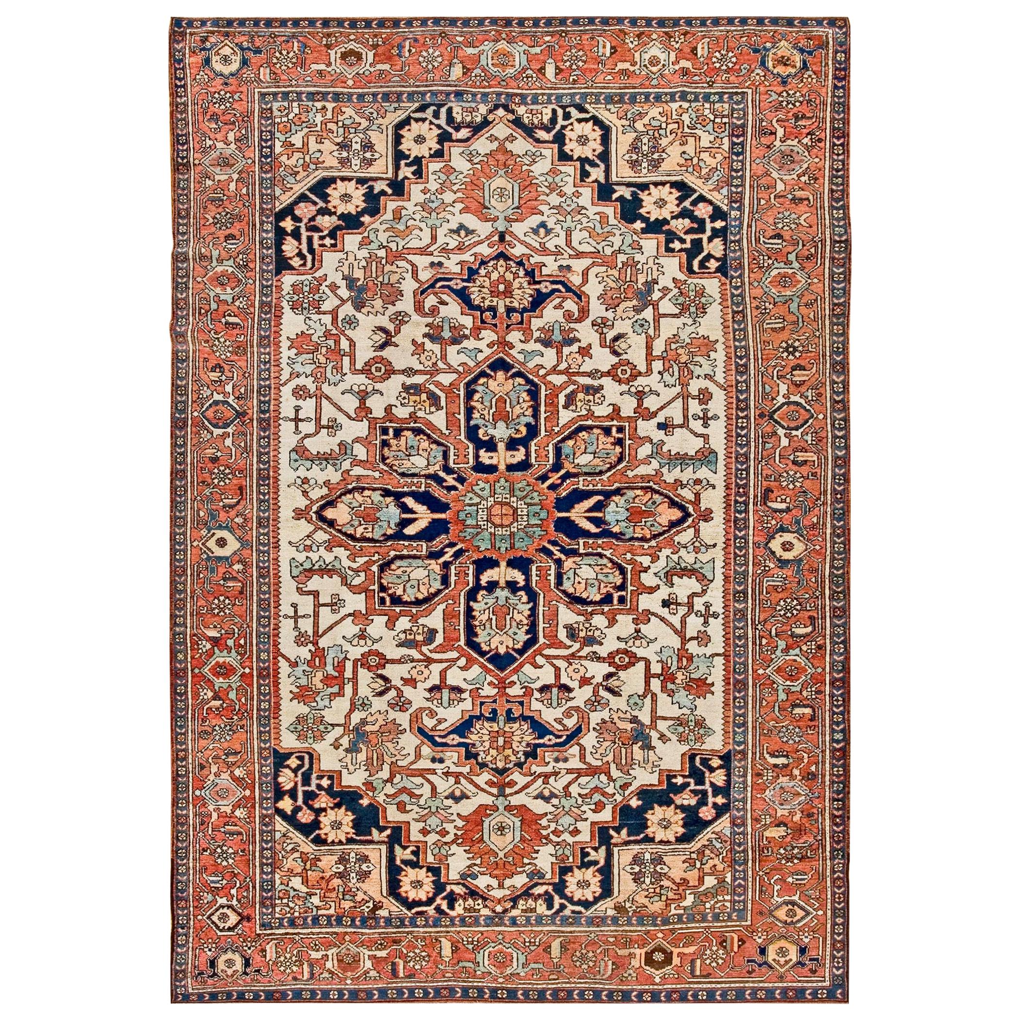 Late 19th Century N.W. Persian Serapi Carpet ( 8'10" x 12'9" - 270 x 388 )