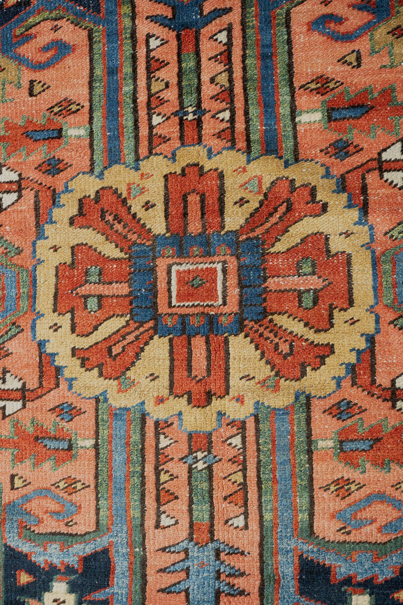 20th Century Antique Serapi Rug 10'9 X 19'1 For Sale