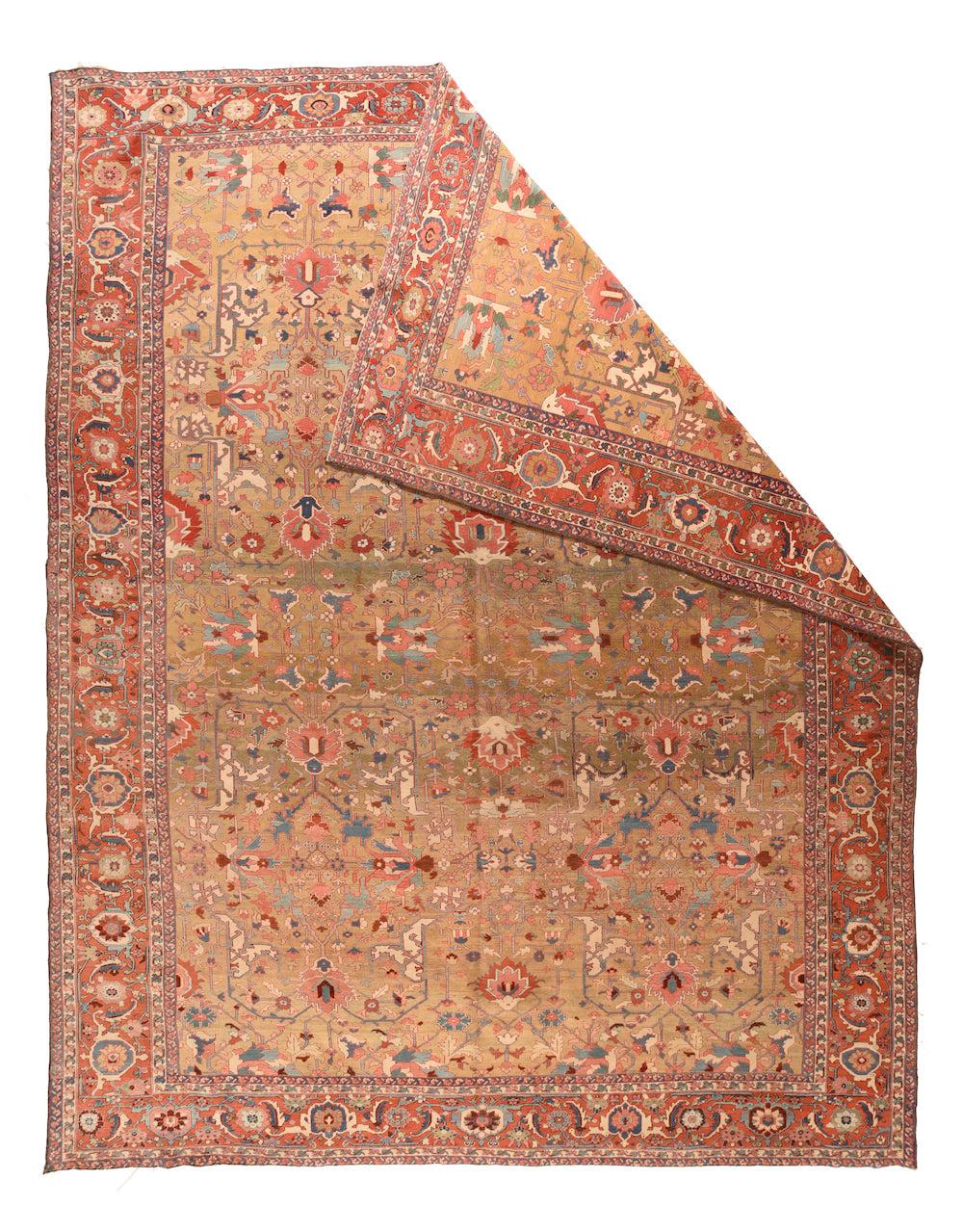 Antiker Serapi-Teppich 11'6'' x 15'0''. Dieser hochwertige, rustikale NW-Perserteppich der Güteklasse 