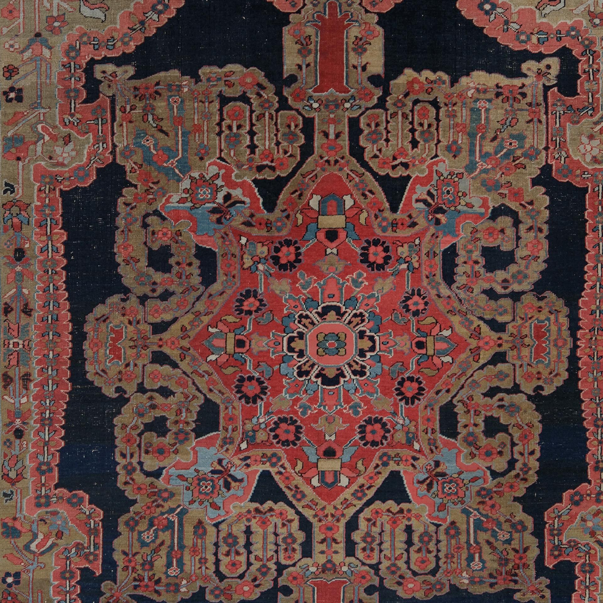 Persian Antique Serapi Rug - 19th Century Serapi Rug, Antique Rug For Sale
