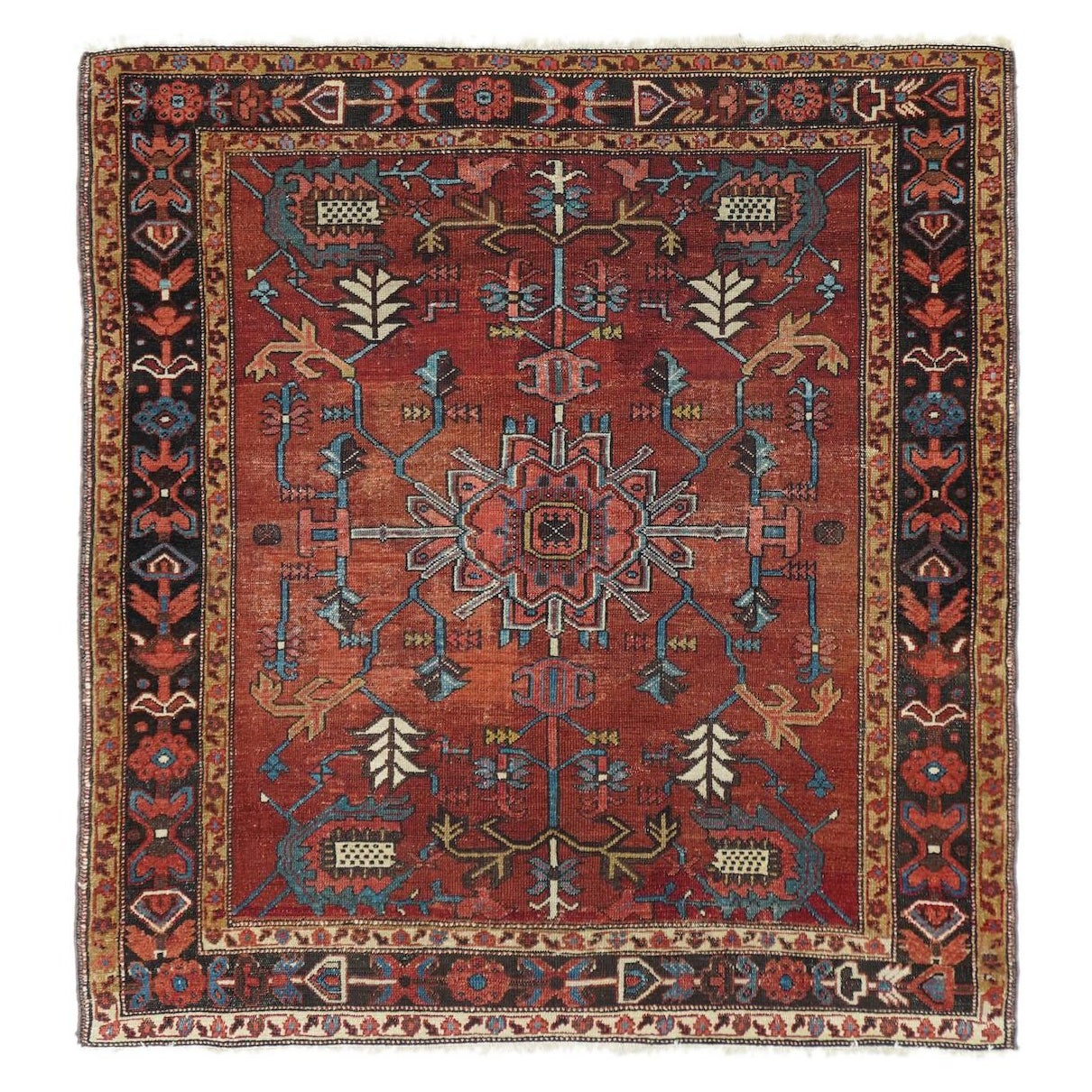 Tapis Serapi ancien 3'11'' x 4'3'' en vente