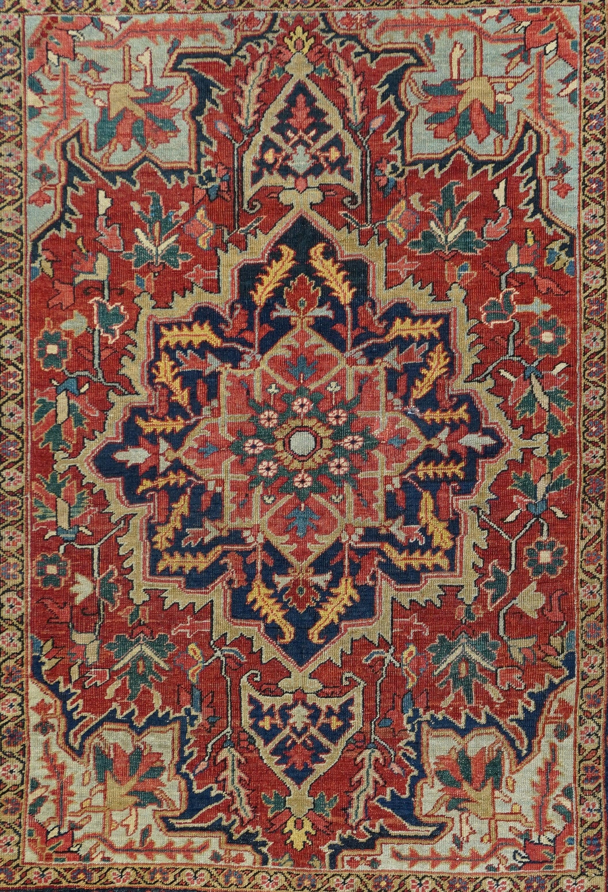 Antiker Serapi-Teppich 4'10'' x 6'0'' im Angebot 2