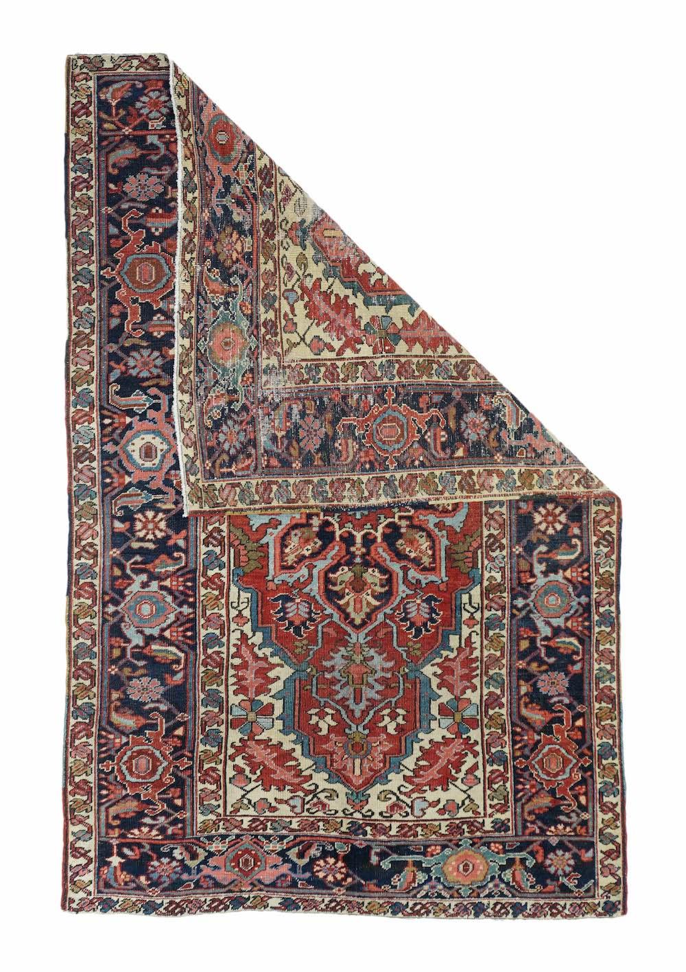 Antiker Serapi-Teppich 4'5'' x 6'9''.