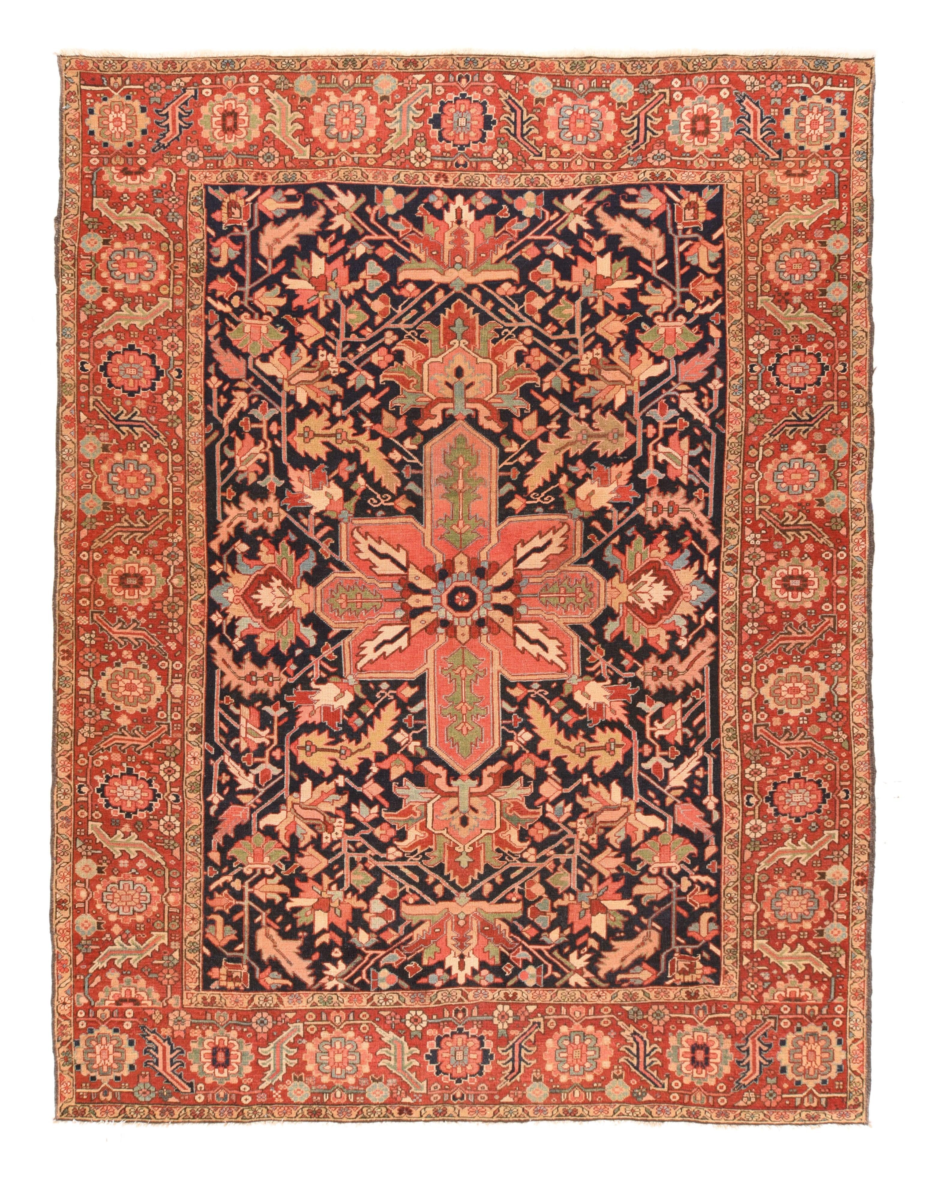 Perse Tapis Serapi ancien 8'1'' x 10'4'' en vente