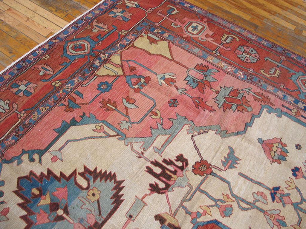 Late 19th Century NW Persian Serapi Carpet ( 9'10