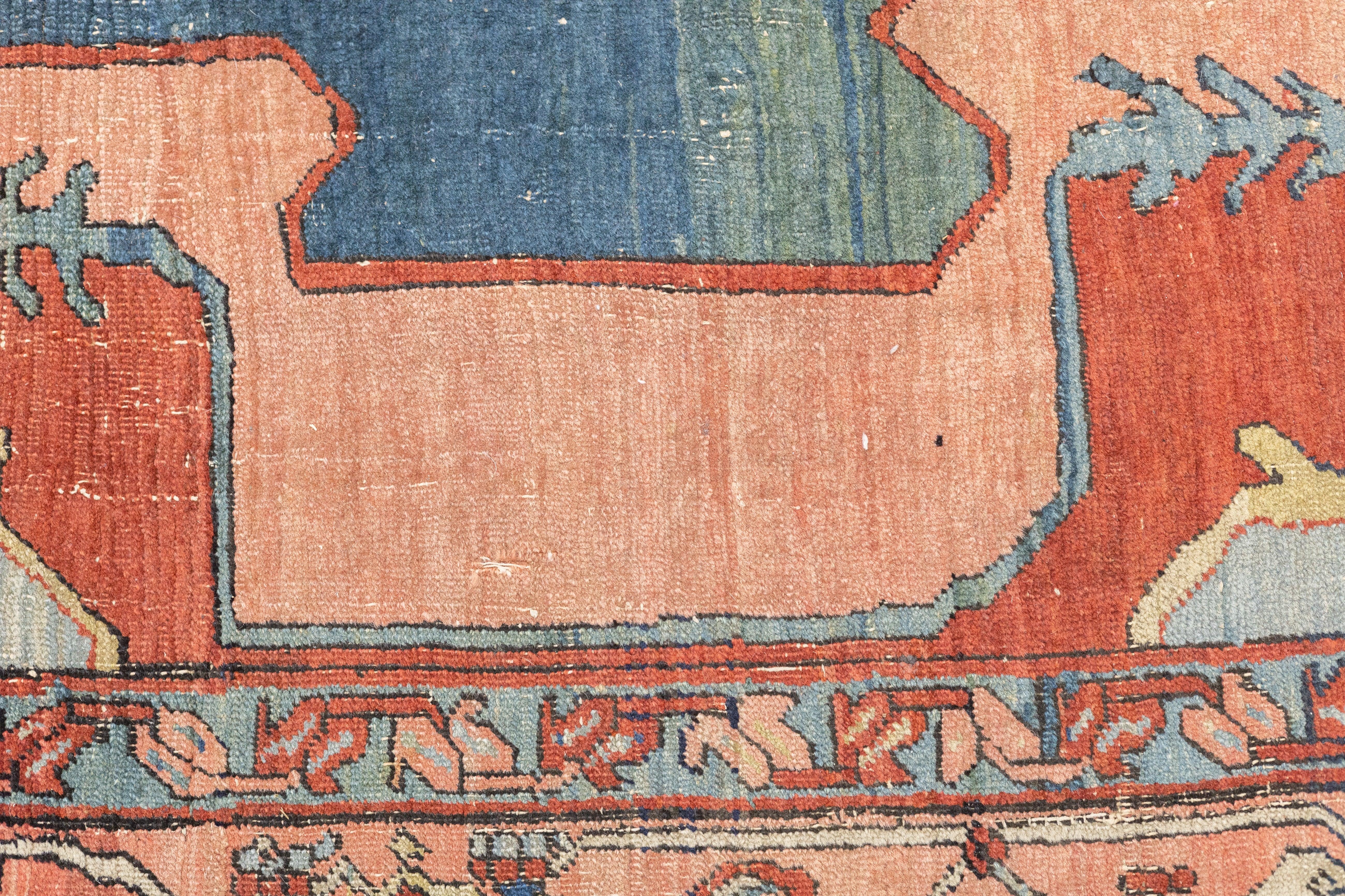 XIXe siècle Tapis Serapi ancien 9'3'' x 9'11'' en vente