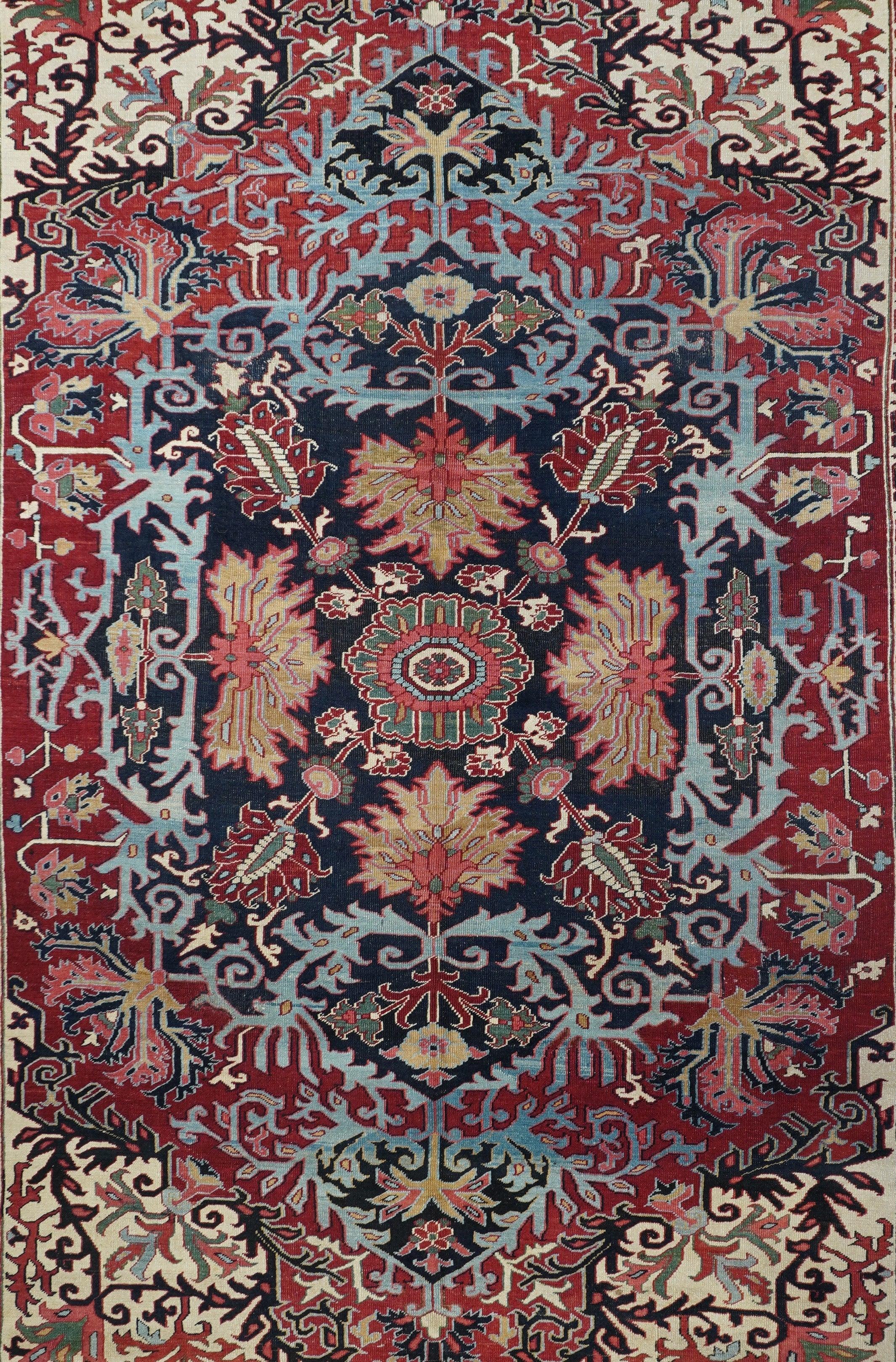 Antiker Serapi-Teppich 9'7'' x 12'7'' im Angebot 4
